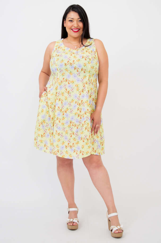 Sweet Sara Dress, Brilliant, Linen Bamboo - Final Sale - Image 4