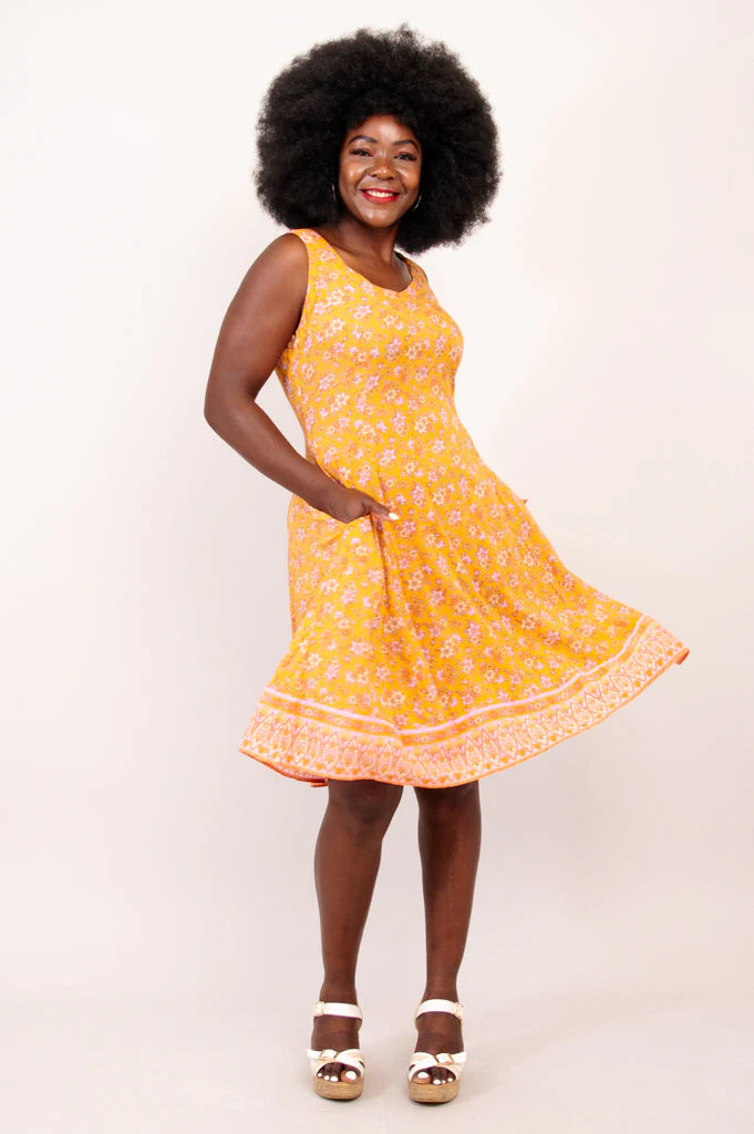 Sweet Sara Dress, Jaune - Image 3
