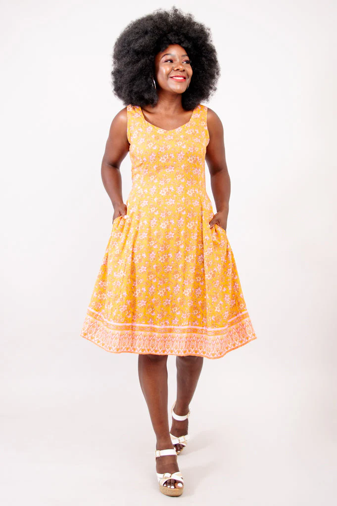 Sweet Sara Dress, Jaune - Image 7