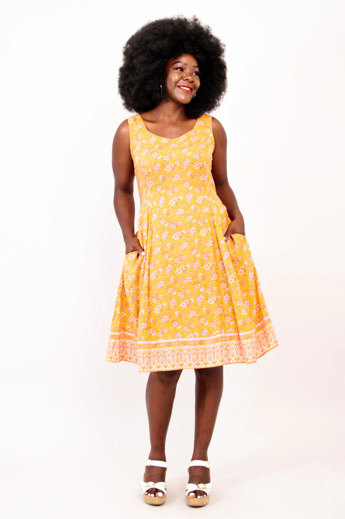 Sweet Sara Dress, Jaune - Image 8