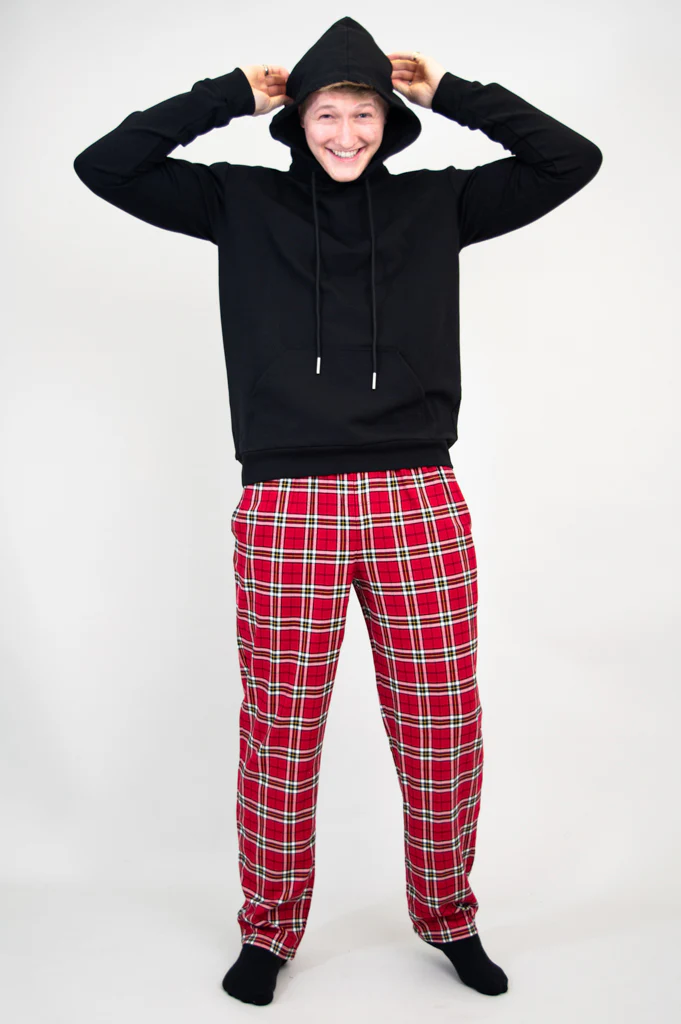 Tanner Pant, Crimson Plaid, 100% Cotton - Image 4