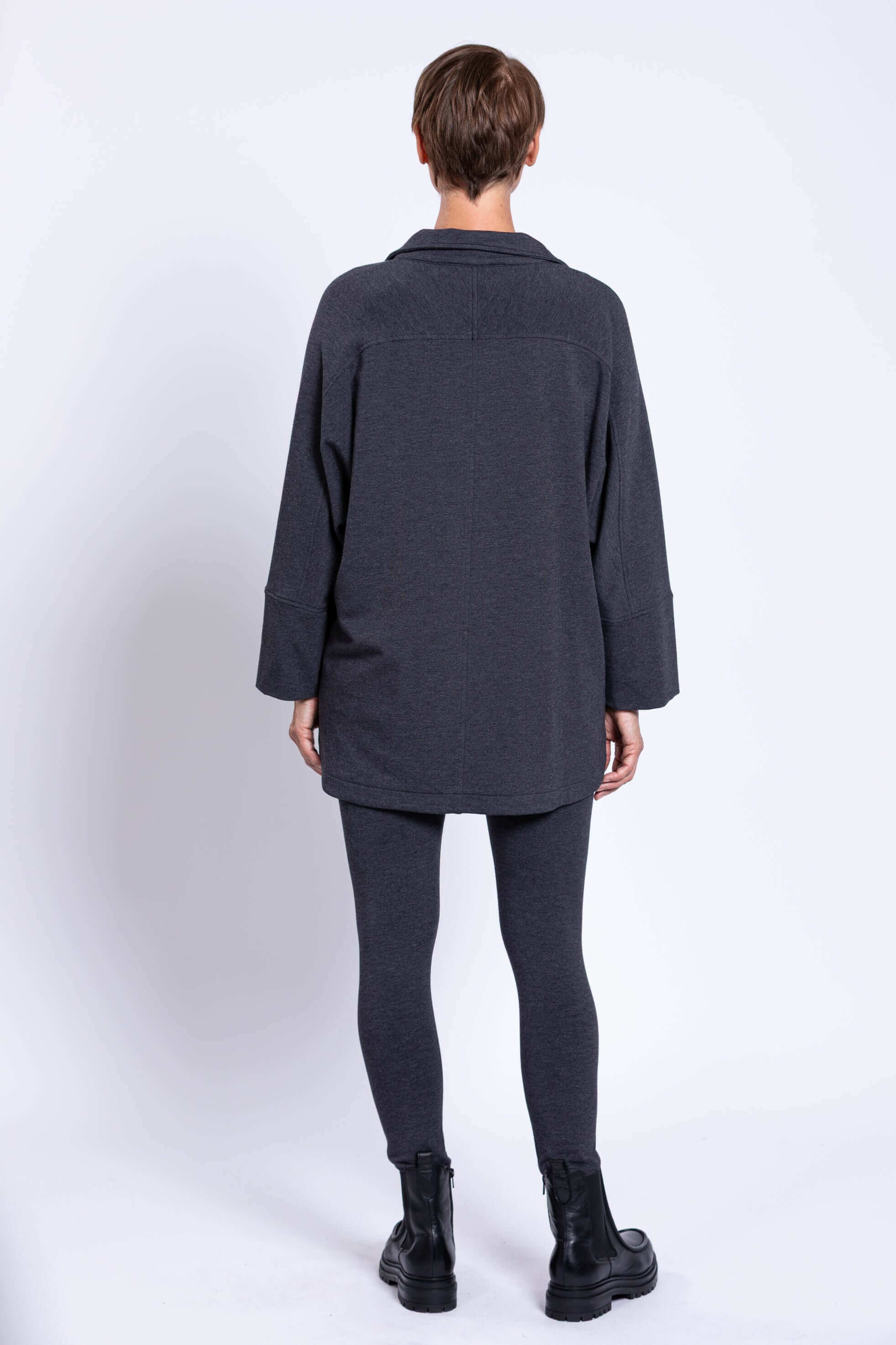 Taran Jacket, Graphite, Bamboo Fleece - Image 6