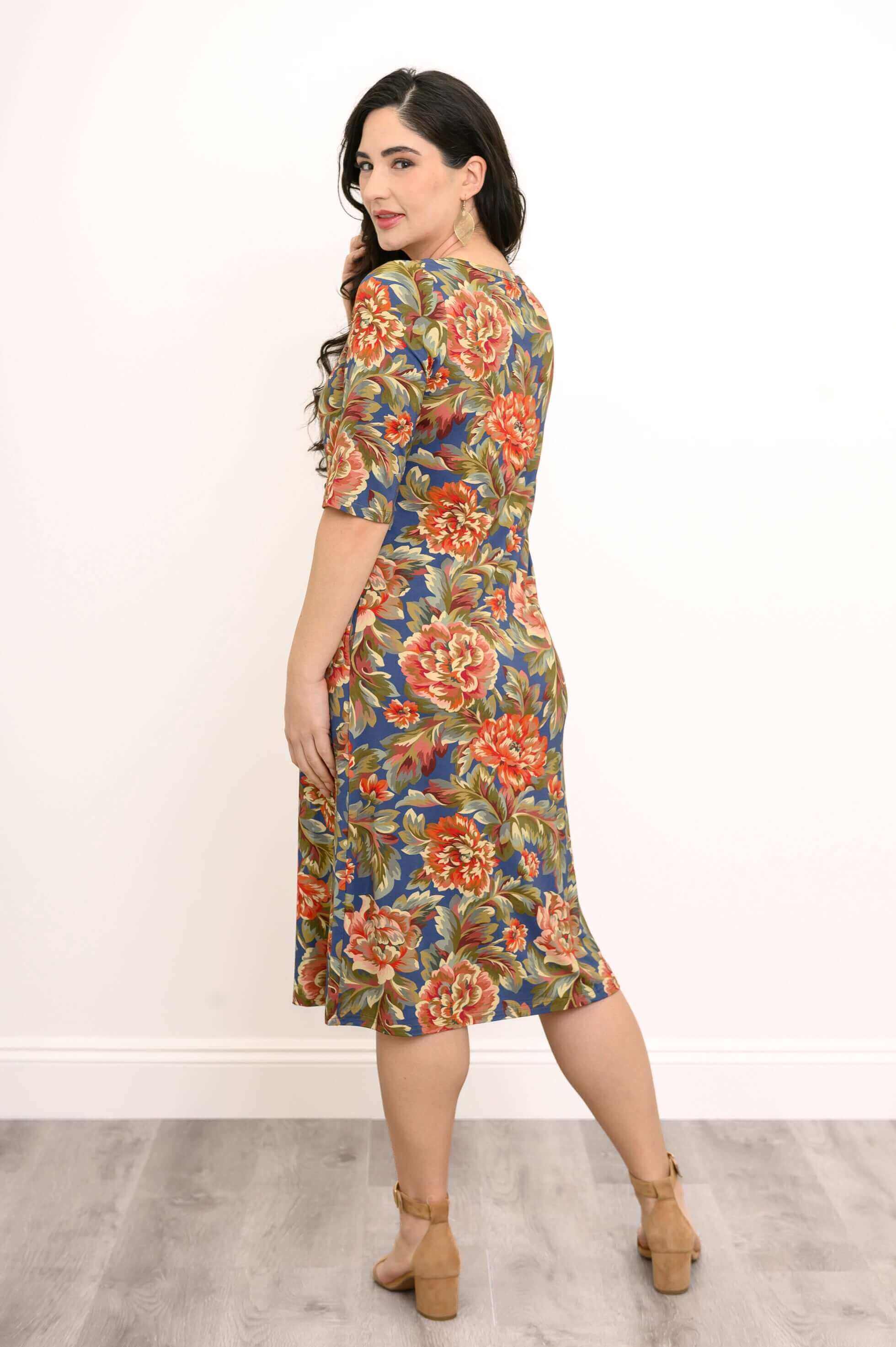 Olivia Dress, Khaki Vintage, Bamboo - Image 5