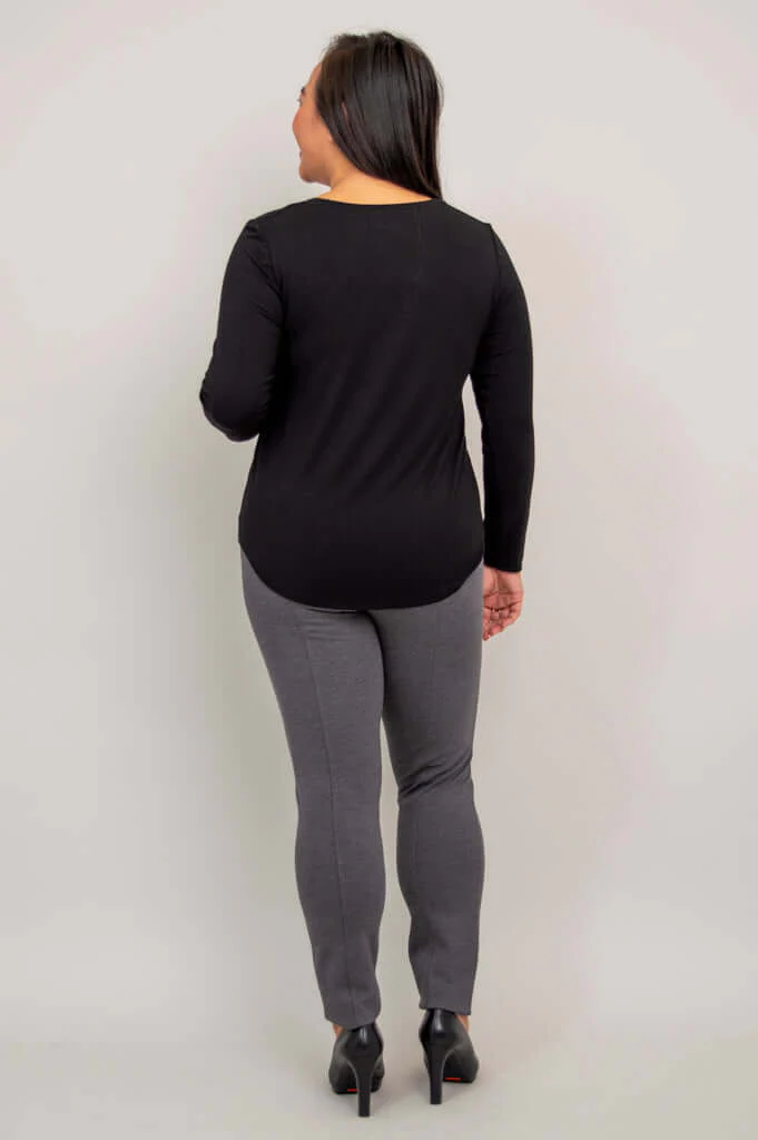 Tessa Long Sleeve, Black, Bamboo - Image 4