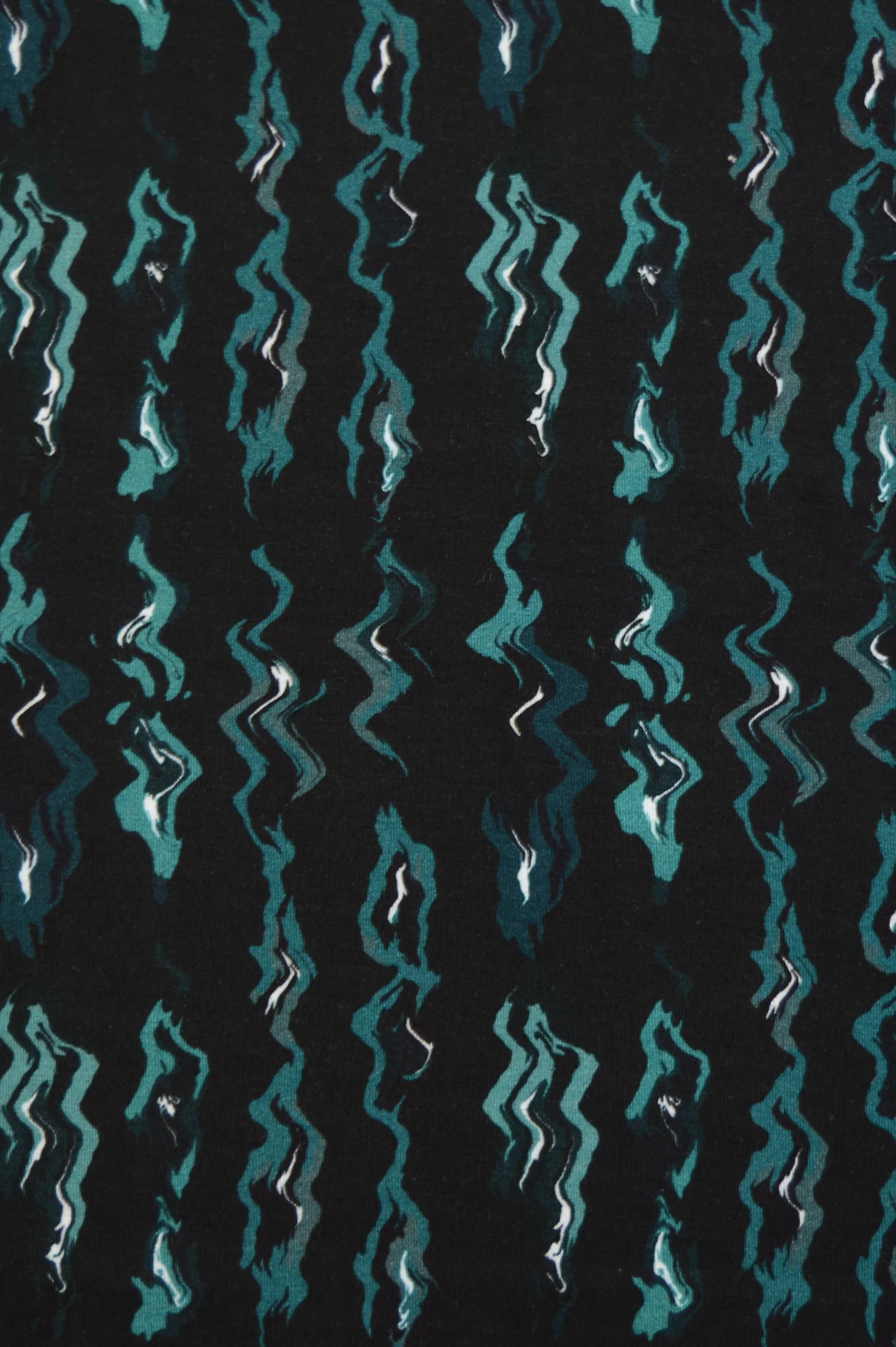 Tessa Long Sleeve Top, Teal Abstract, Bamboo - Final Sale - Image 8