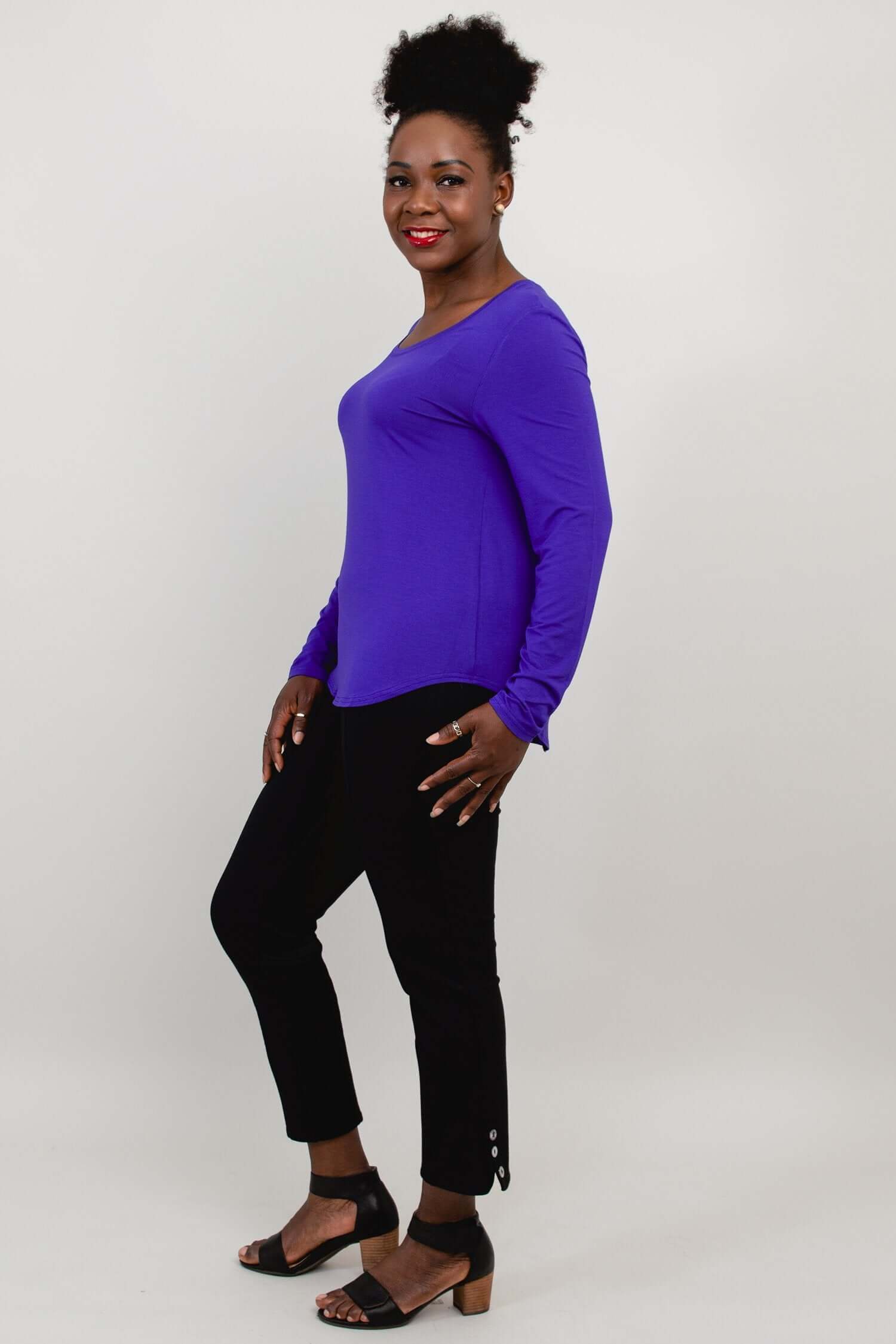 Tessa Long Sleeve, Violet, Bamboo - Final Sale - Image 6