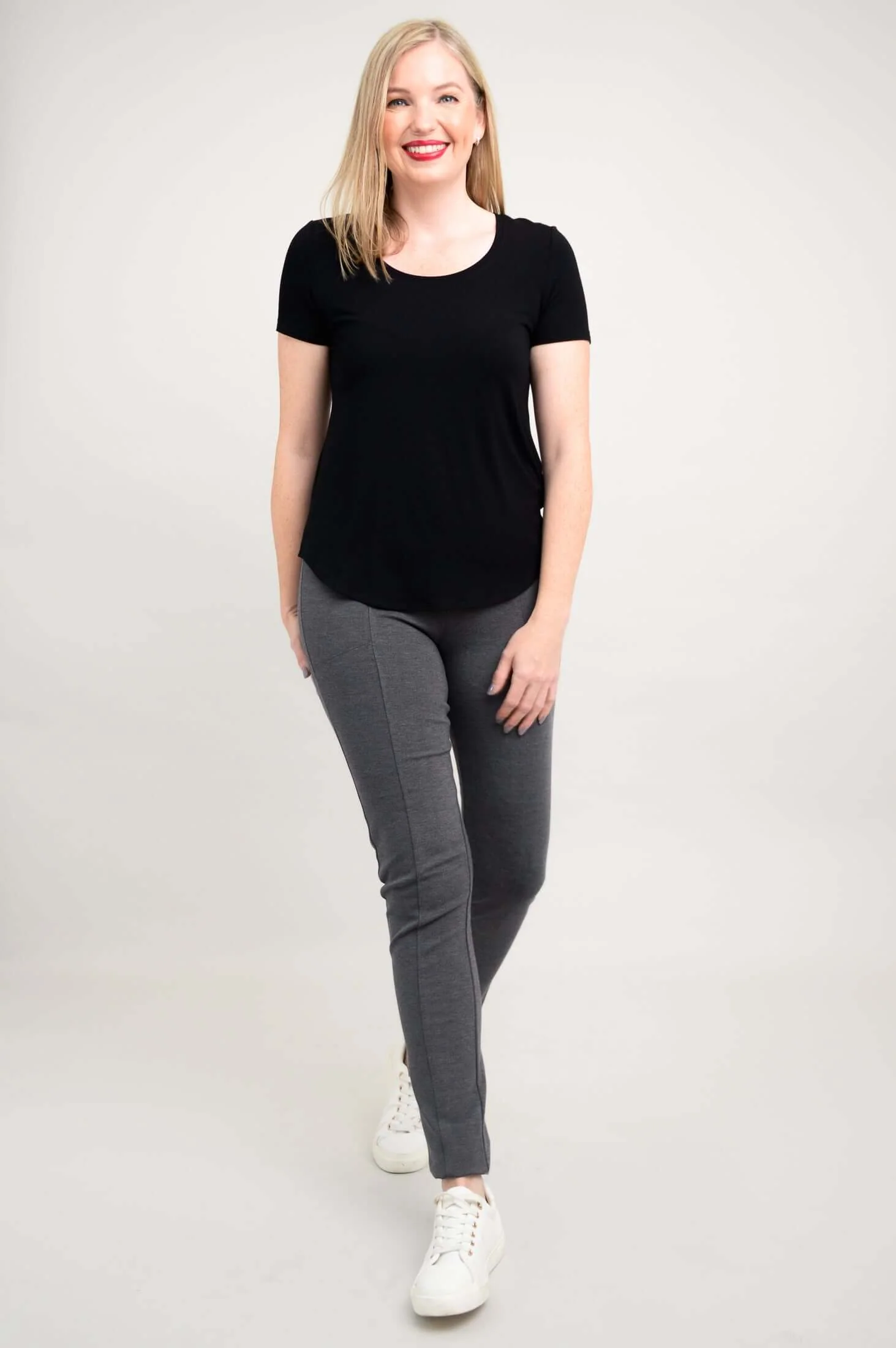Tessa Tee, Black, Bamboo - Image 3