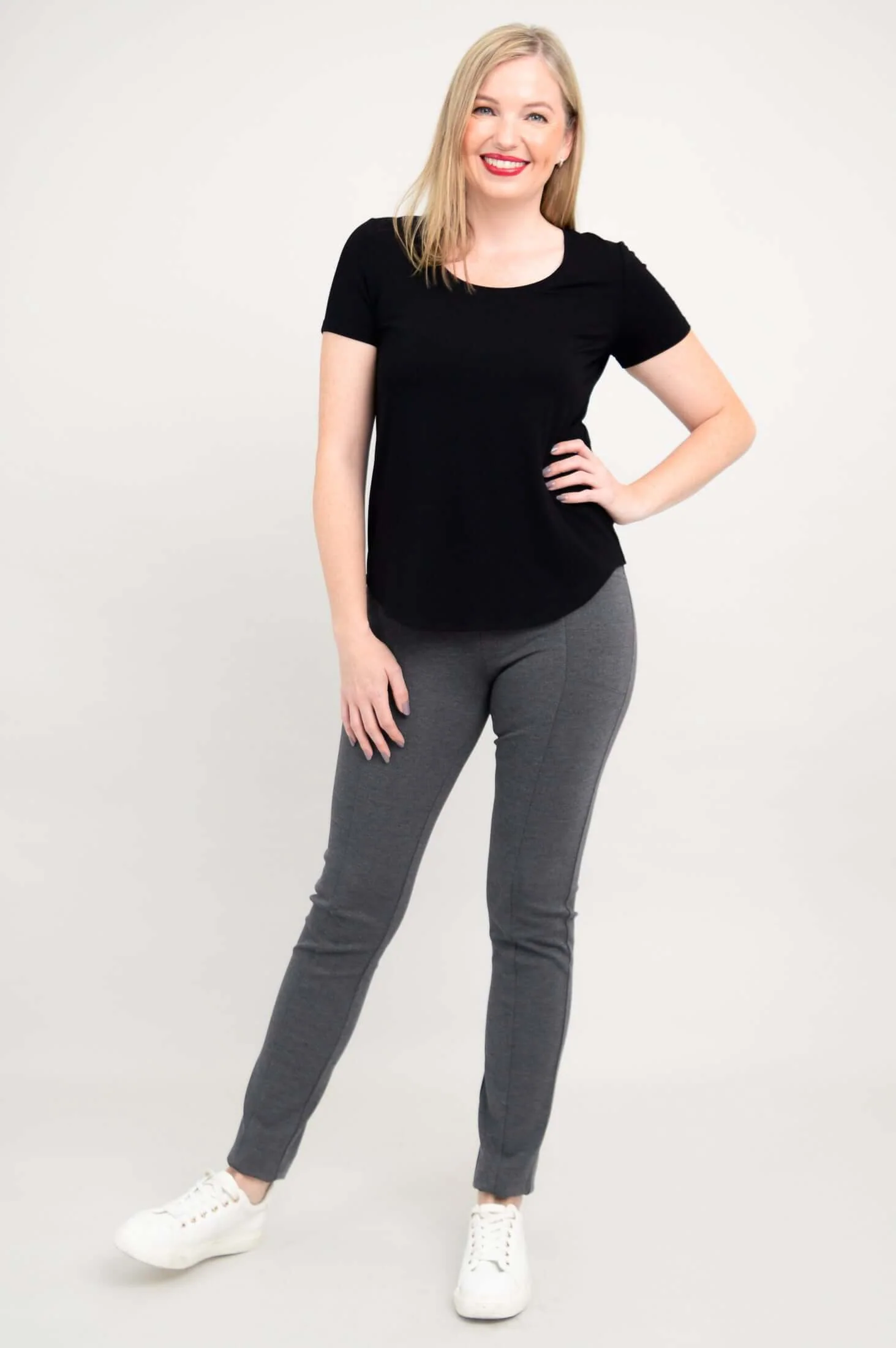 Tessa Tee, Black, Bamboo - Image 4