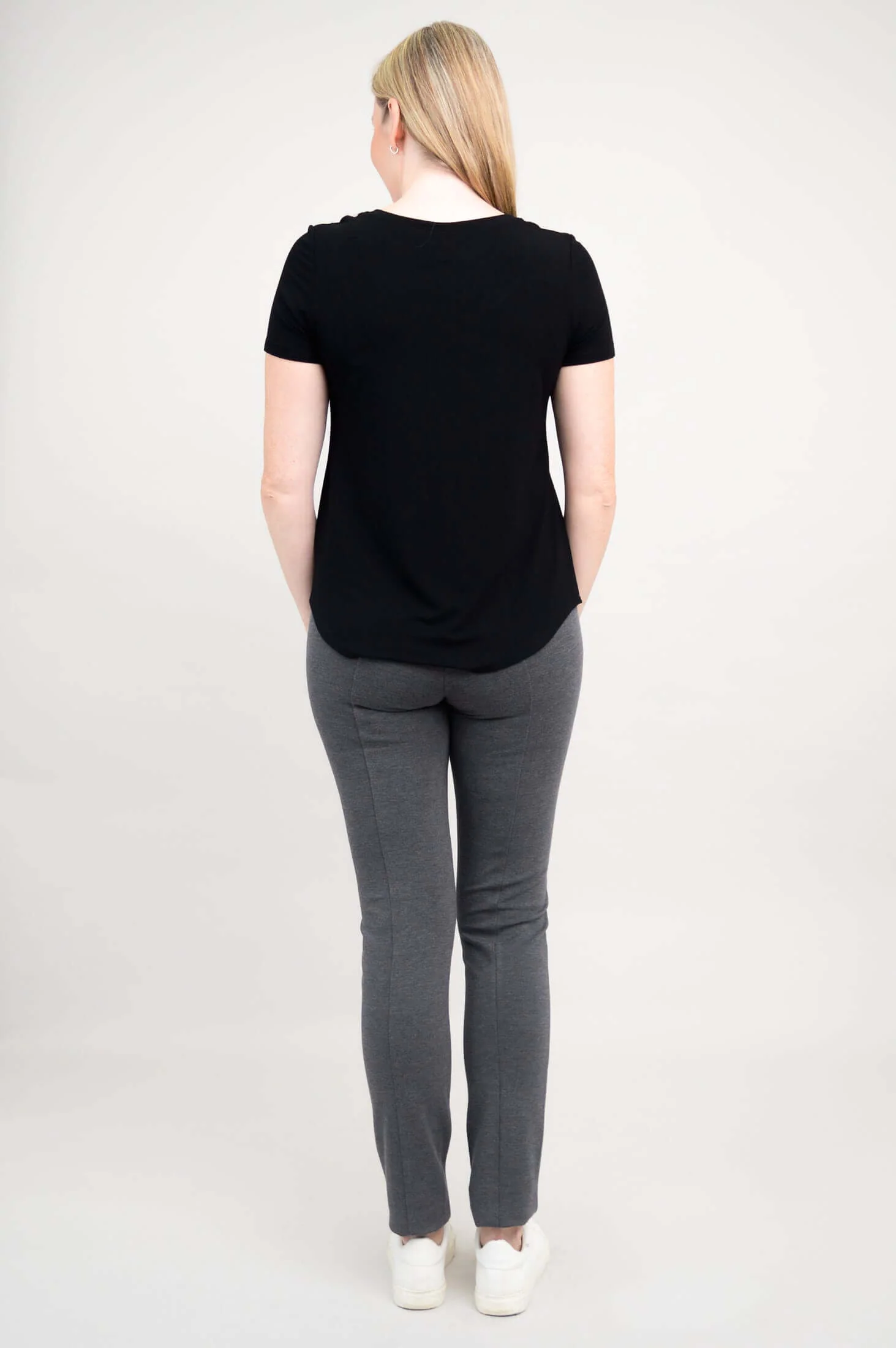 Tessa Tee, Black, Bamboo - Image 5