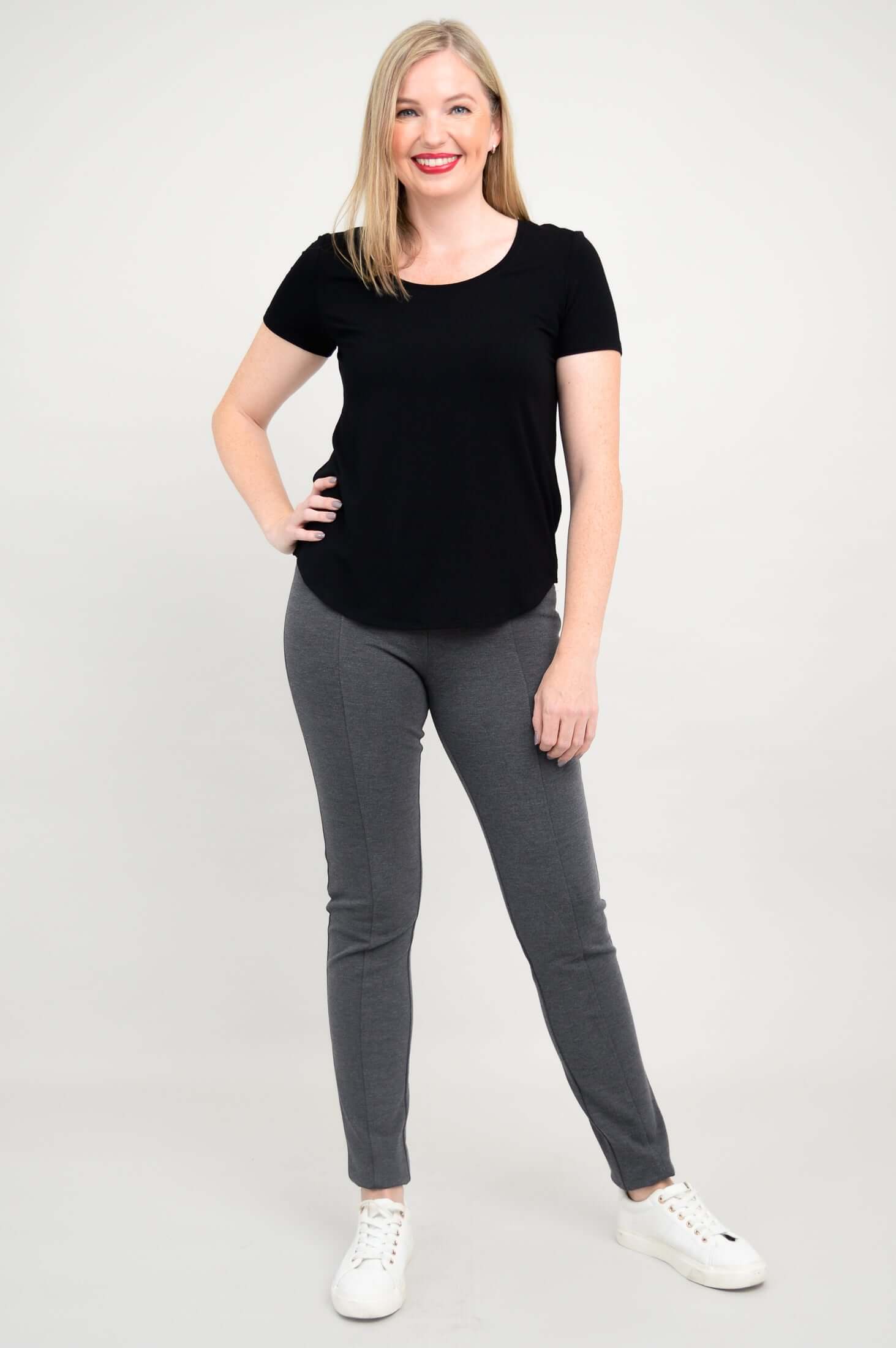 Tessa Tee, Black, Bamboo - Image 7