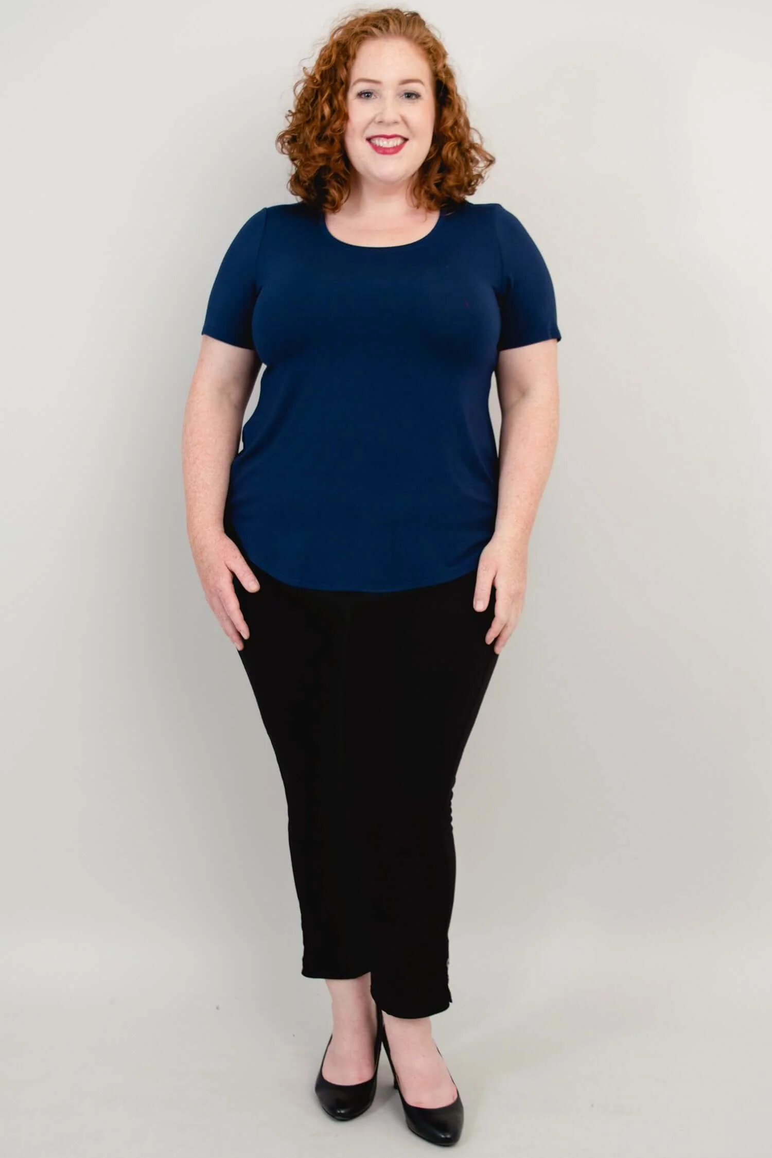 Tessa Tee, Indigo, Bamboo - Image 3