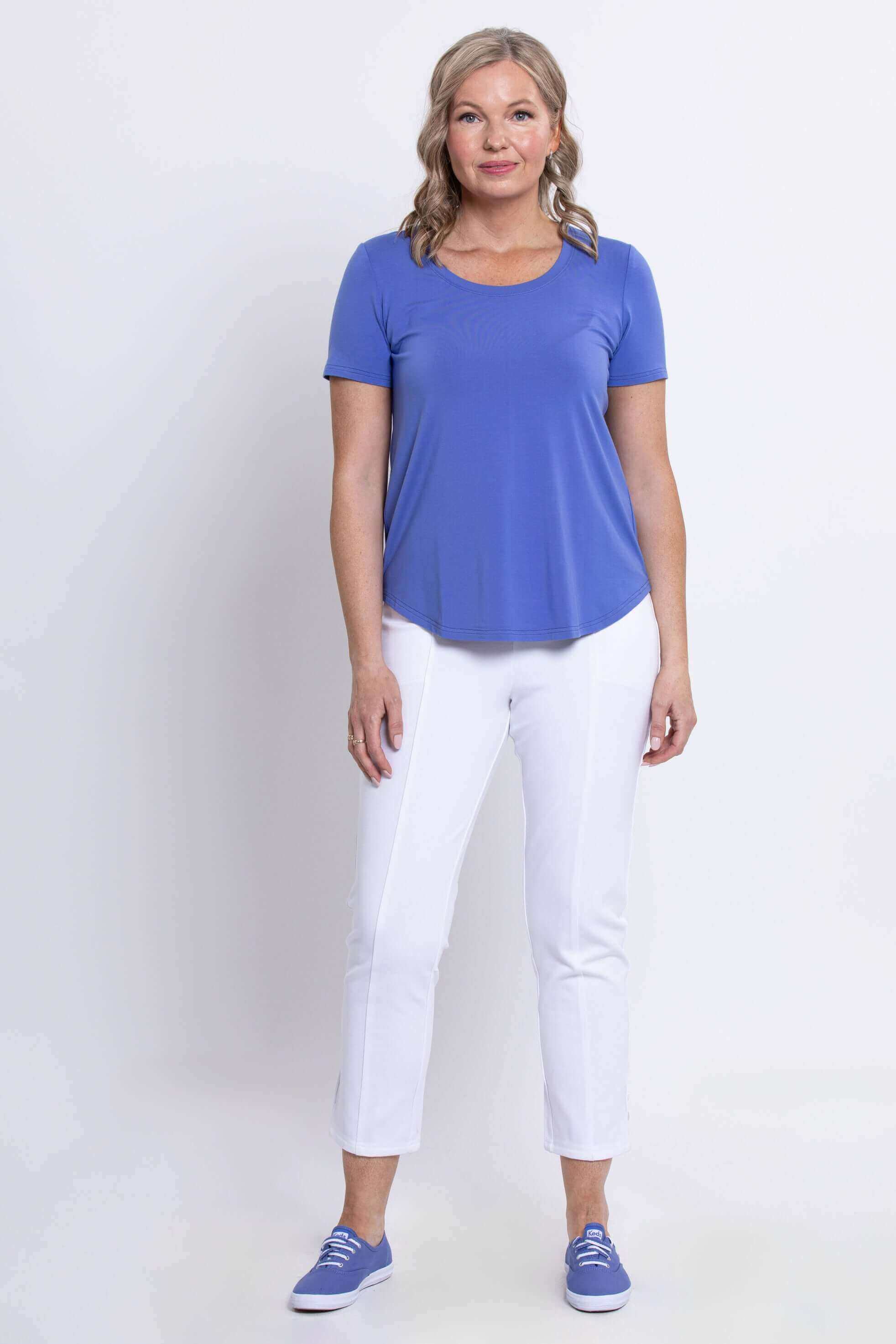 Tessa Tee, Periwinkle, Bamboo - Image 2