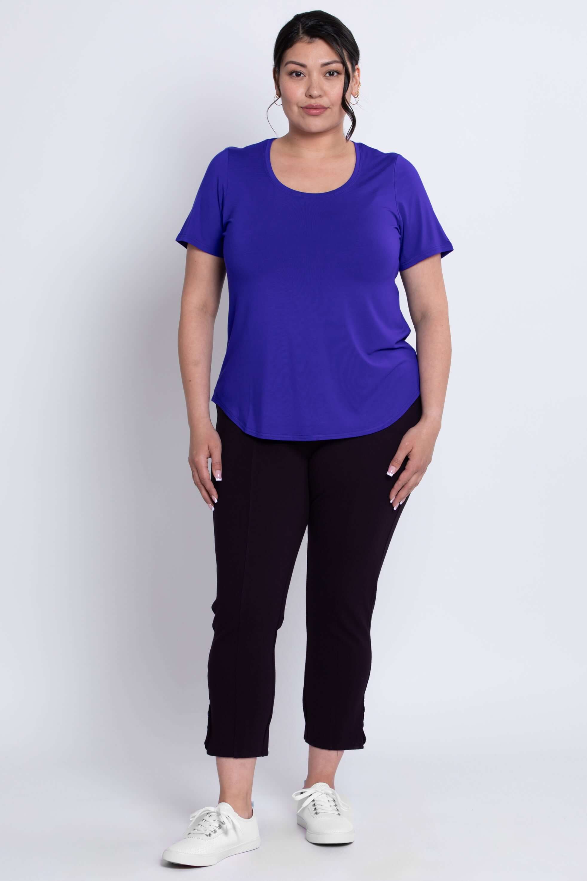 Tessa Tee, Violet, Bamboo - Image 3