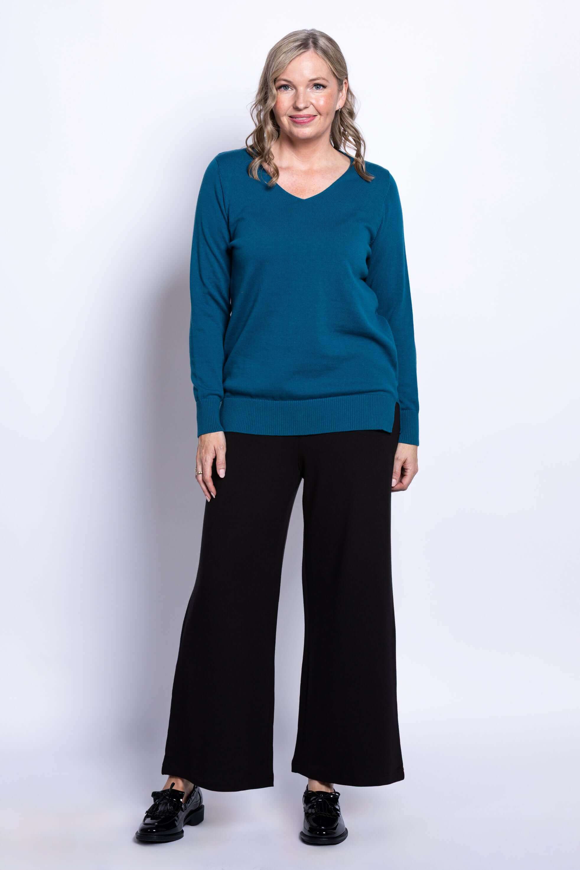 Tiff Sweater, Denim, Cotton - Image 2