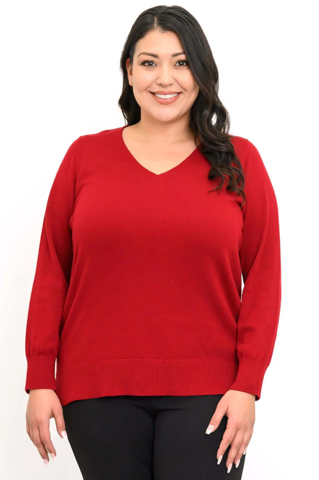 Tiff Sweater, Red, Cotton - Image 6