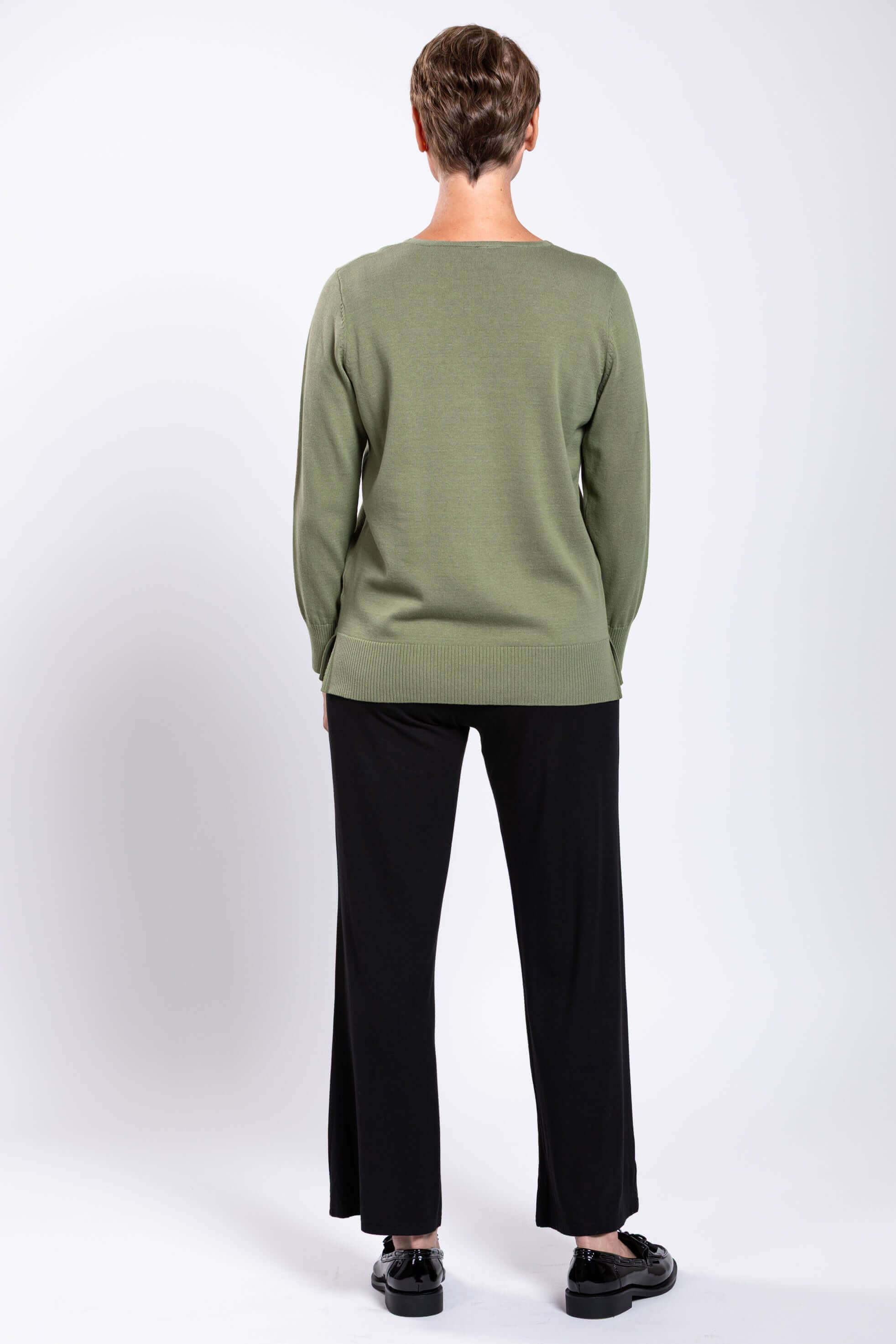 Tiff Sweater, Sage, Cotton - Image 5