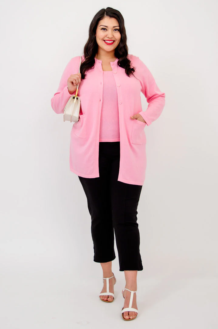 Tommy Cardigan, Pink, Cotton - Final Sale - Image 2