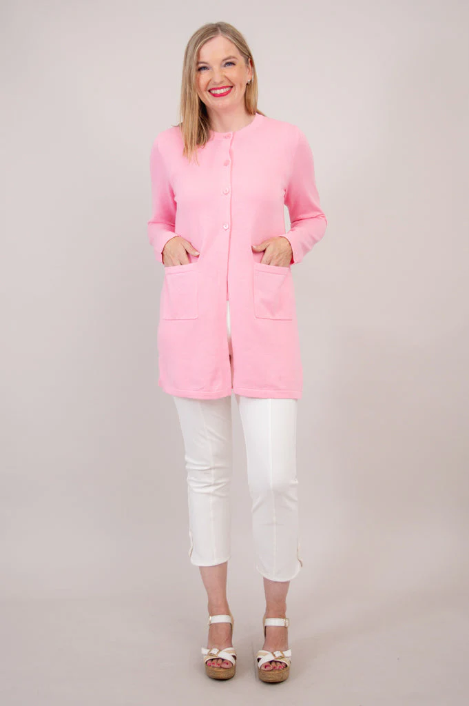 Tommy Cardigan, Pink, Cotton - Final Sale - Image 7