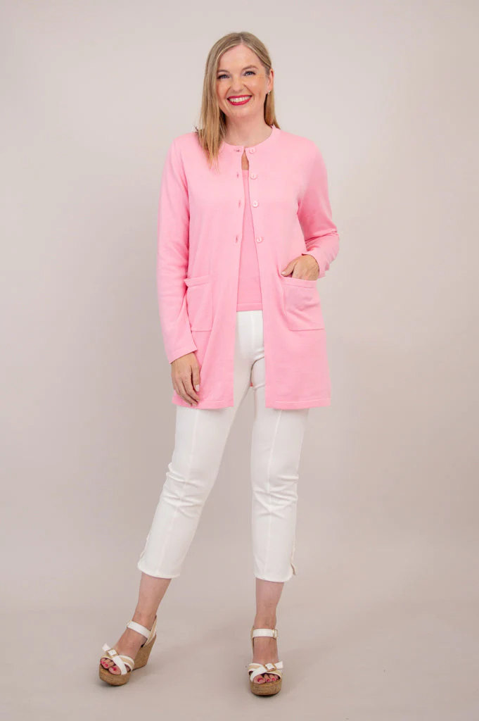 Tommy Cardigan, Pink, Cotton - Final Sale - Image 8