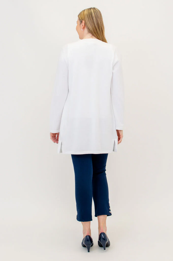 Tommy Cardigan, White, Cotton - Final Sale - Image 7
