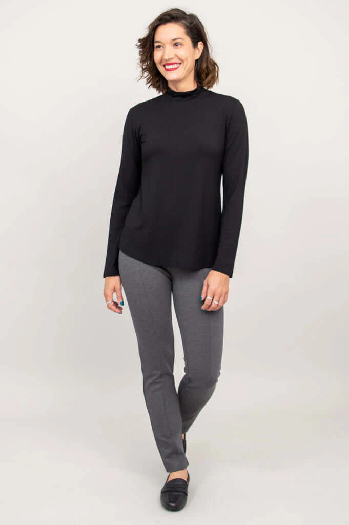 Tonya Top, Black, Bamboo - Image 3