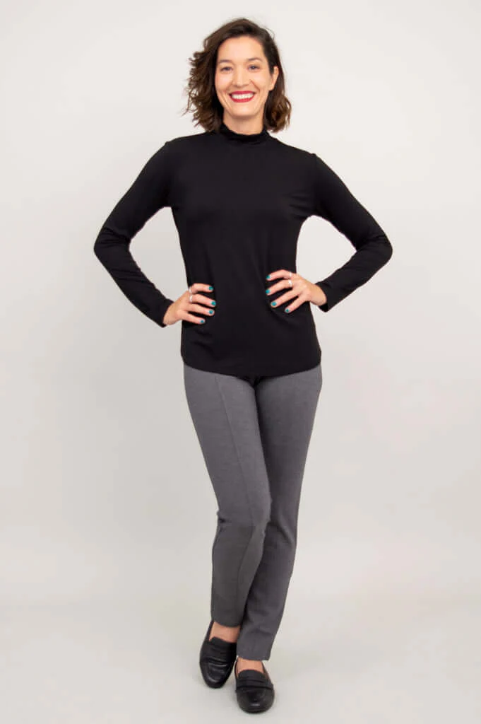 Tonya Top, Black, Bamboo - Image 4