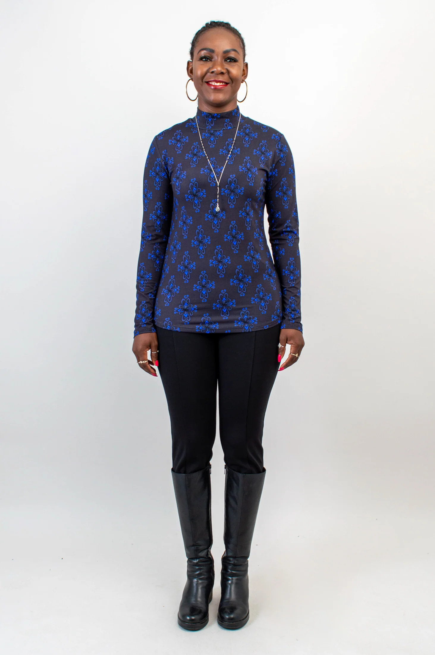 Tonya Top, Blue French, Bamboo -Final Sale - Image 4