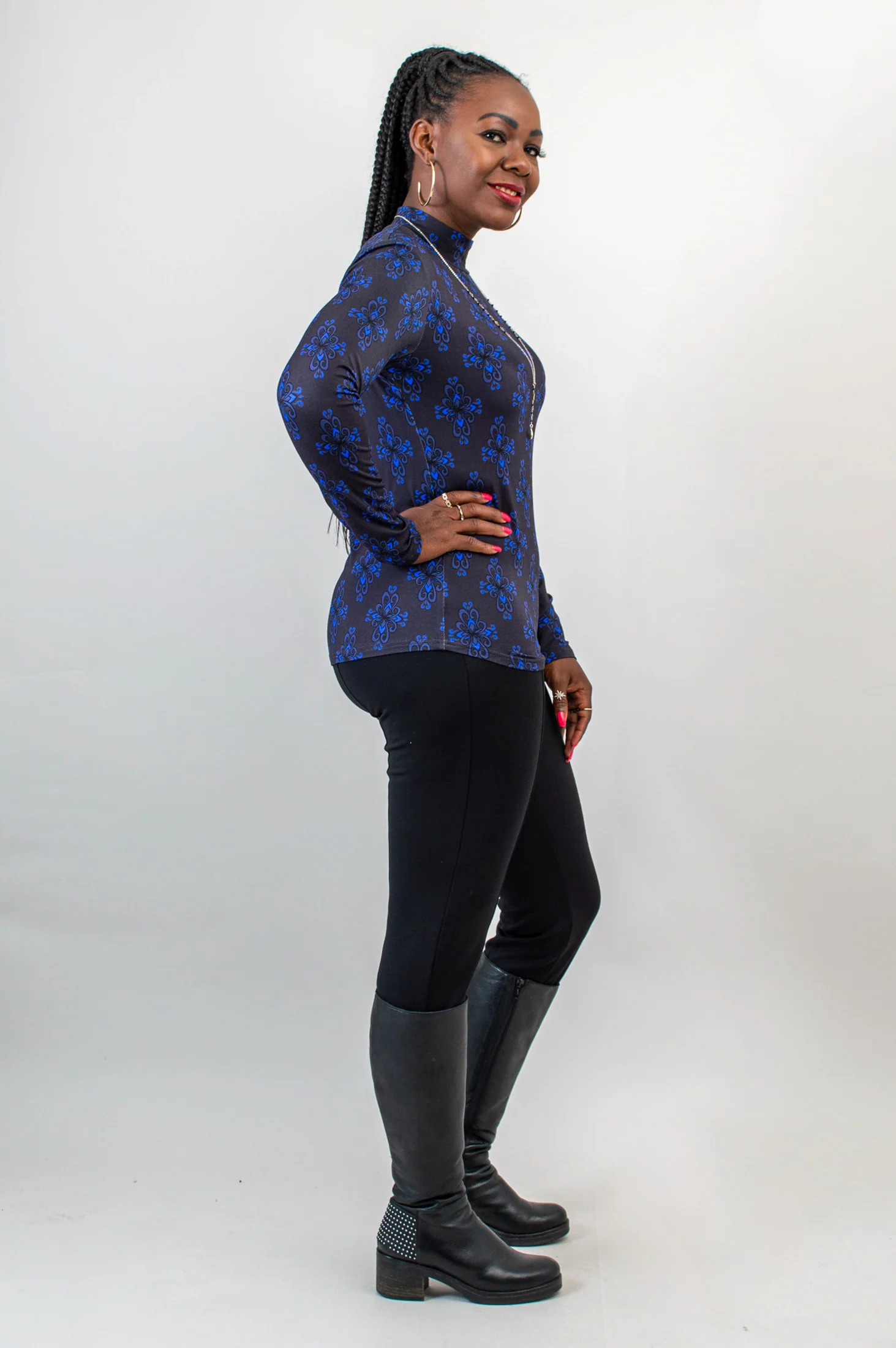 Tonya Top, Blue French, Bamboo -Final Sale - Image 7