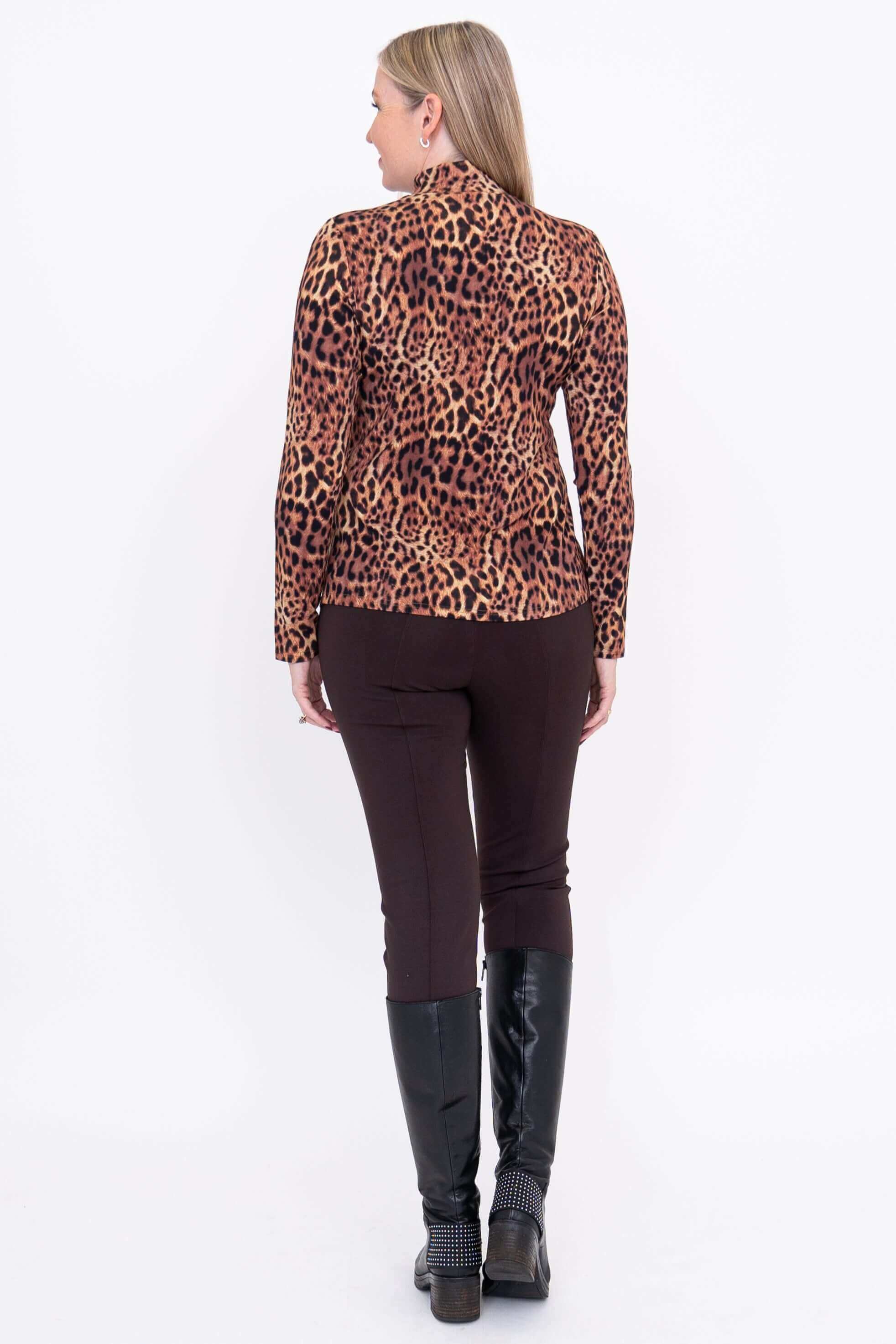 Tonya Top, Chocolate Leopard, Bamboo - Final Sale - Image 4