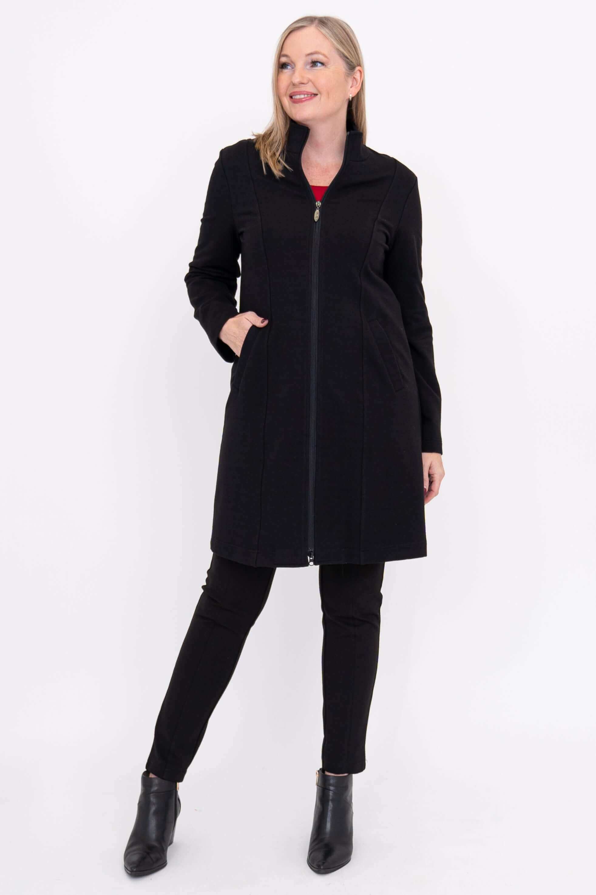 Tracy Coat, Black, Bamboo - Image 4