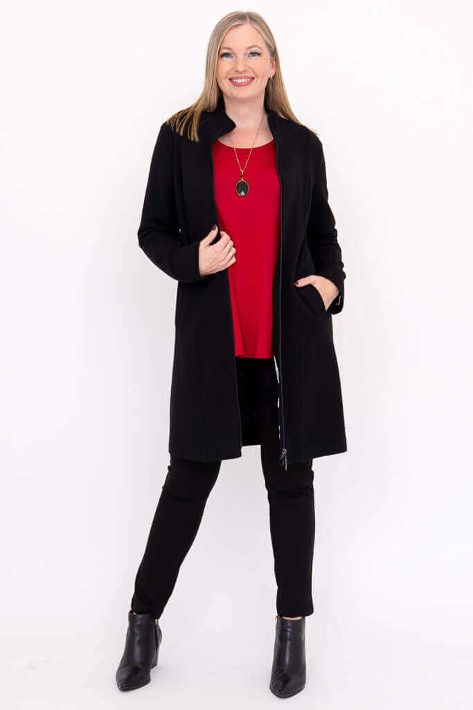 Tracy Coat, Black, Bamboo - Image 6