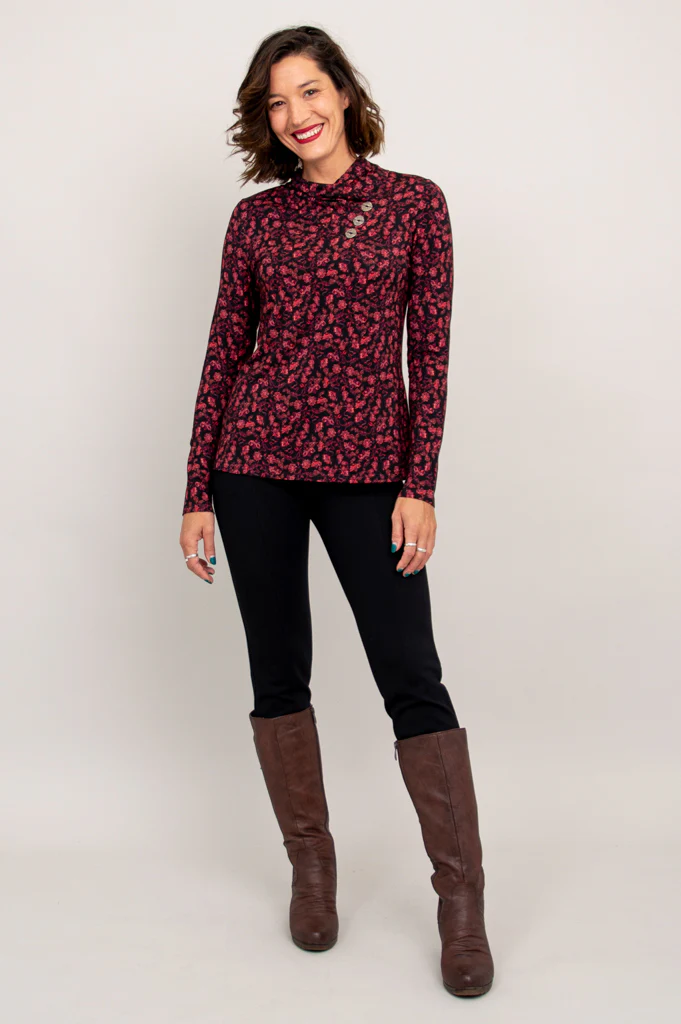 Trinity L/S Top, Florid, Bamboo - Final Sale - Image 2