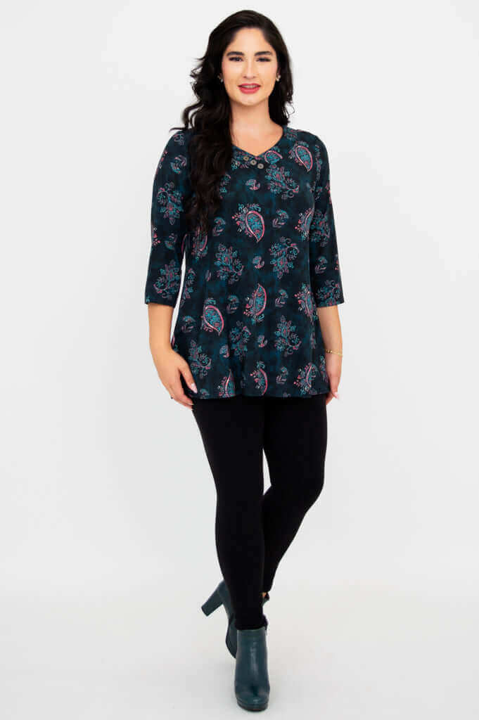 Vana 3/4 Tunic, Persia, Bamboo - Image 3