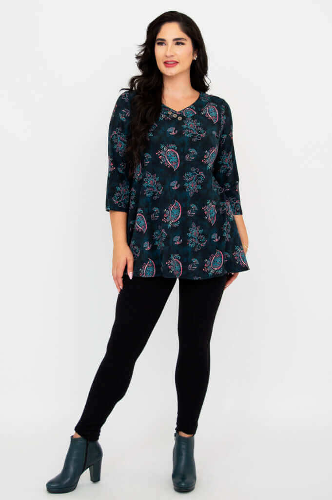 Vana 3/4 Tunic, Persia, Bamboo - Image 4