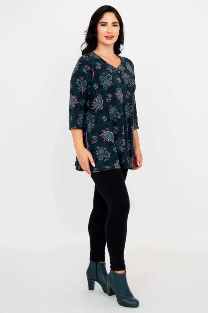 Vana 3/4 Tunic, Persia, Bamboo - Image 5