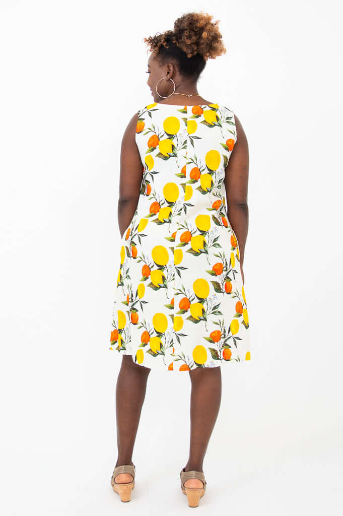 Velma Dress, Lemonade, Linen Bamboo - Image 4