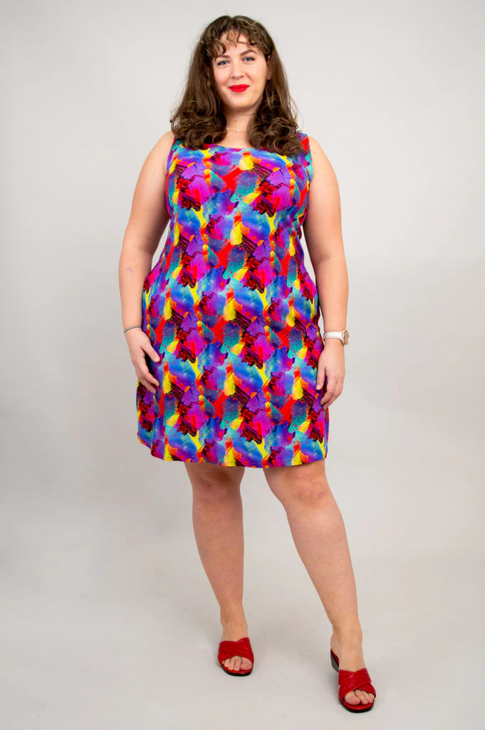 Velma Dress, Starburst, Linen Bamboo - Image 11