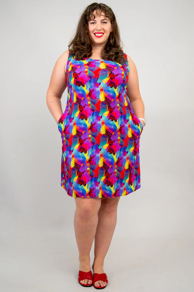 Velma Dress, Starburst, Linen Bamboo - Image 12