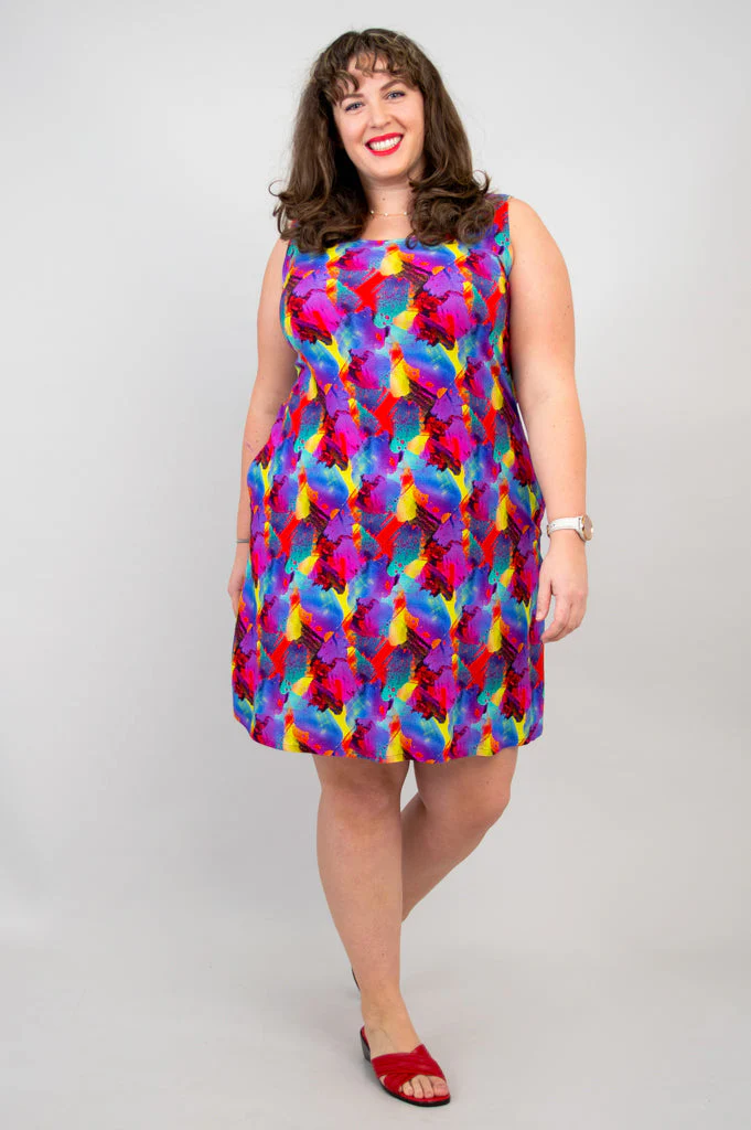 Velma Dress, Starburst, Linen Bamboo - Image 15