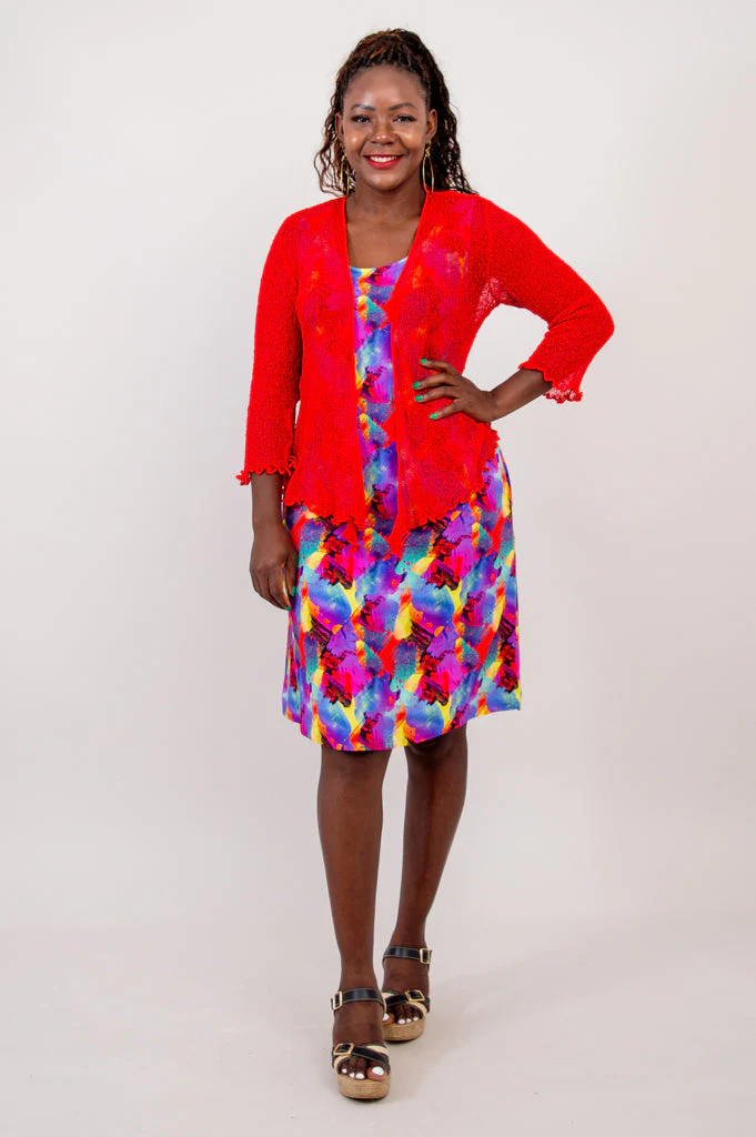 Velma Dress, Starburst, Linen Bamboo - Image 4