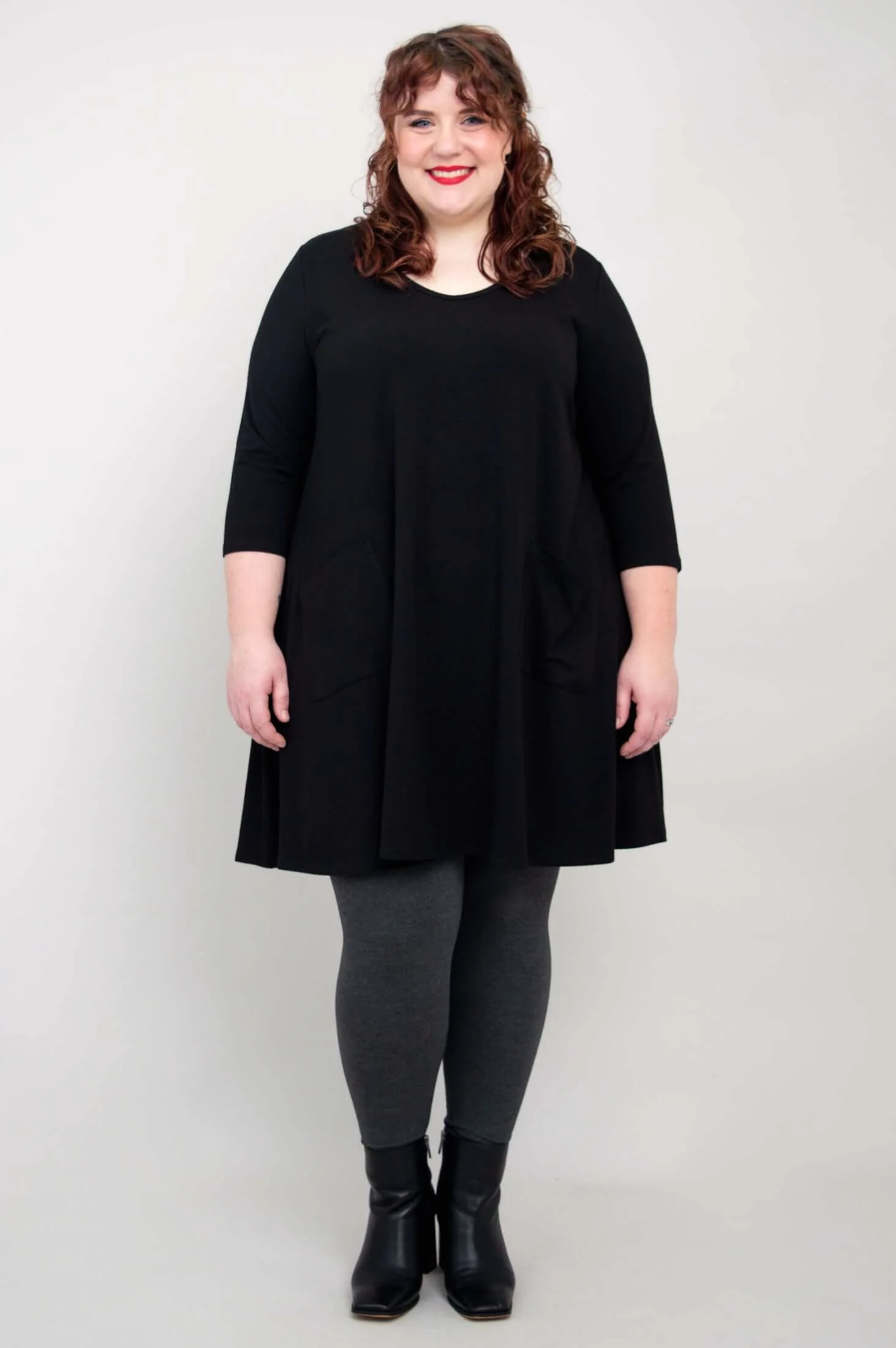 Veronica Tunic, Black, Bamboo - Image 3
