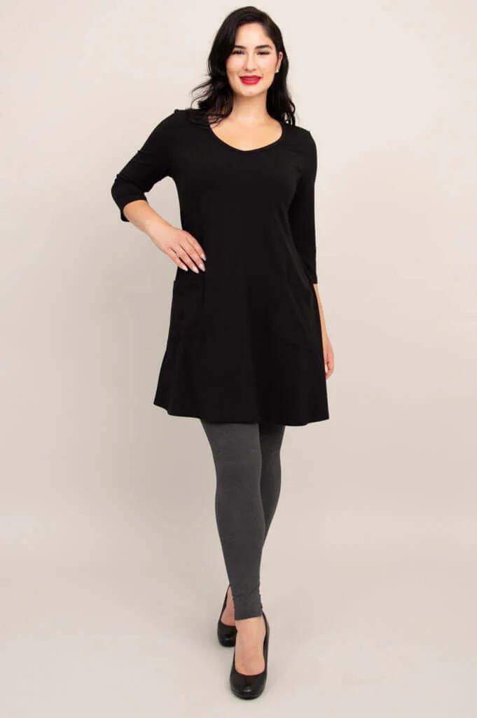 Veronica Tunic, Black, Bamboo - Image 5