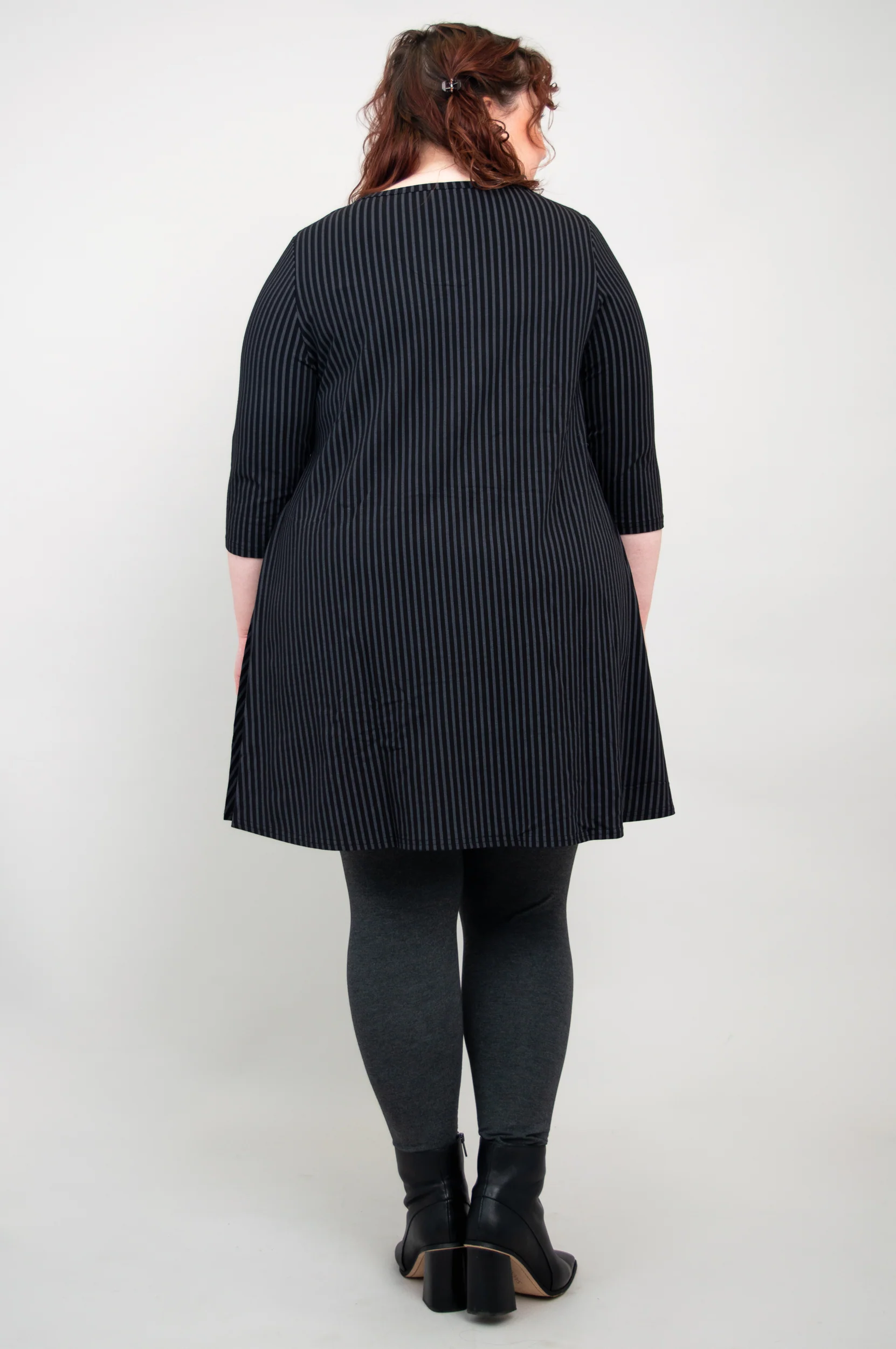 Veronica Tunic, Blk/Grey Stripe, Bamboo - Image 13
