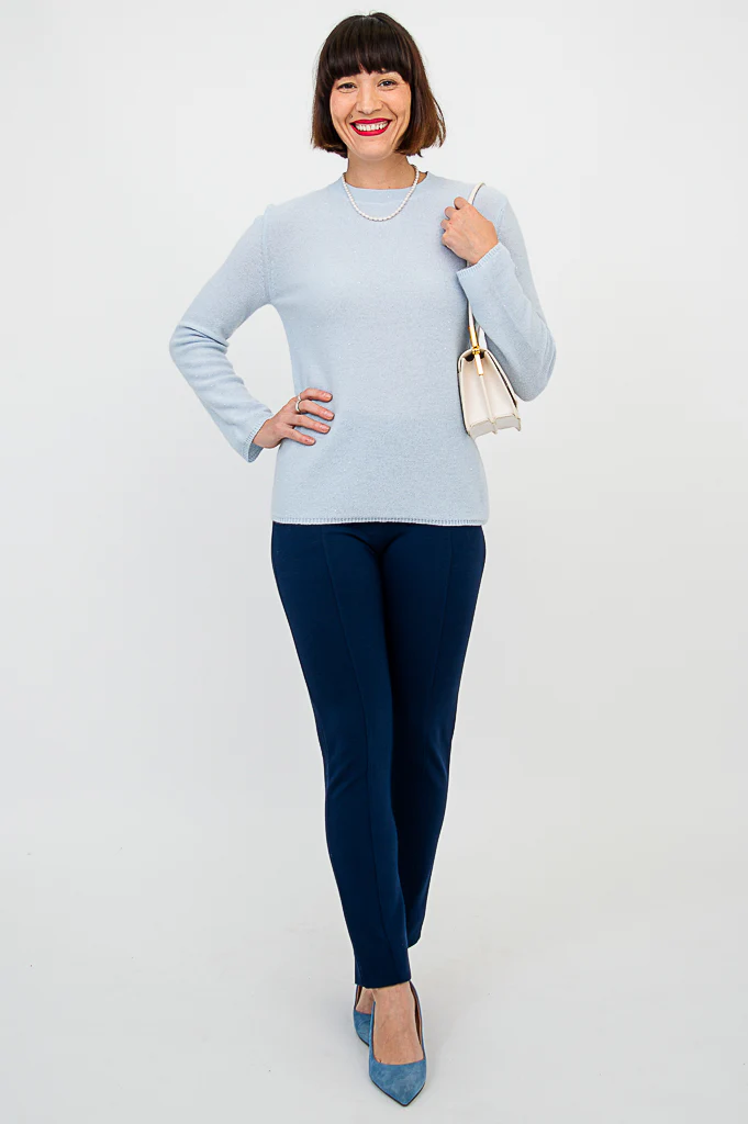 Whitaker Sweater, Blue Sparkle, Cashmere - Image 2
