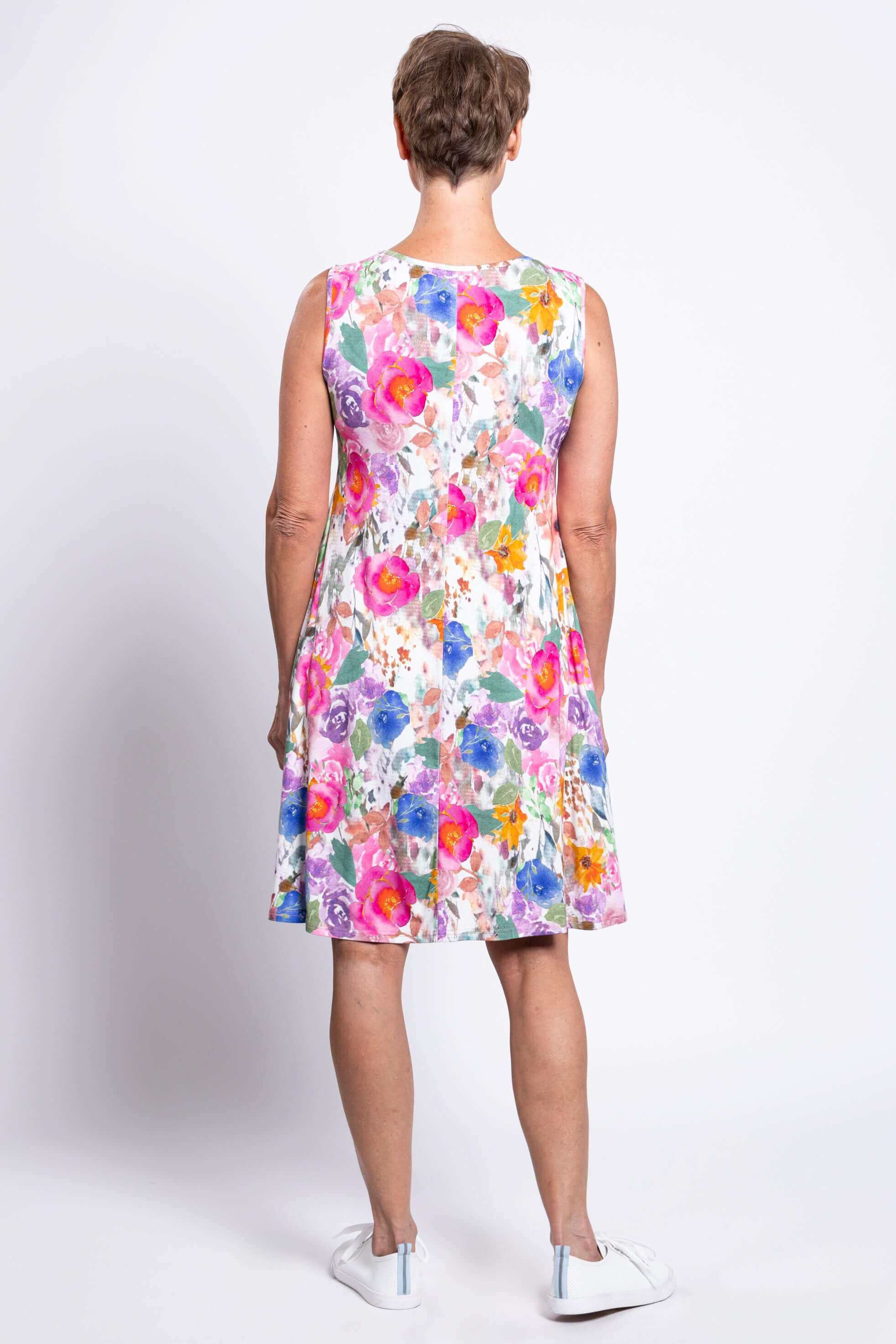 Willow Dress, Pink Bouquet, Bamboo - Image 4