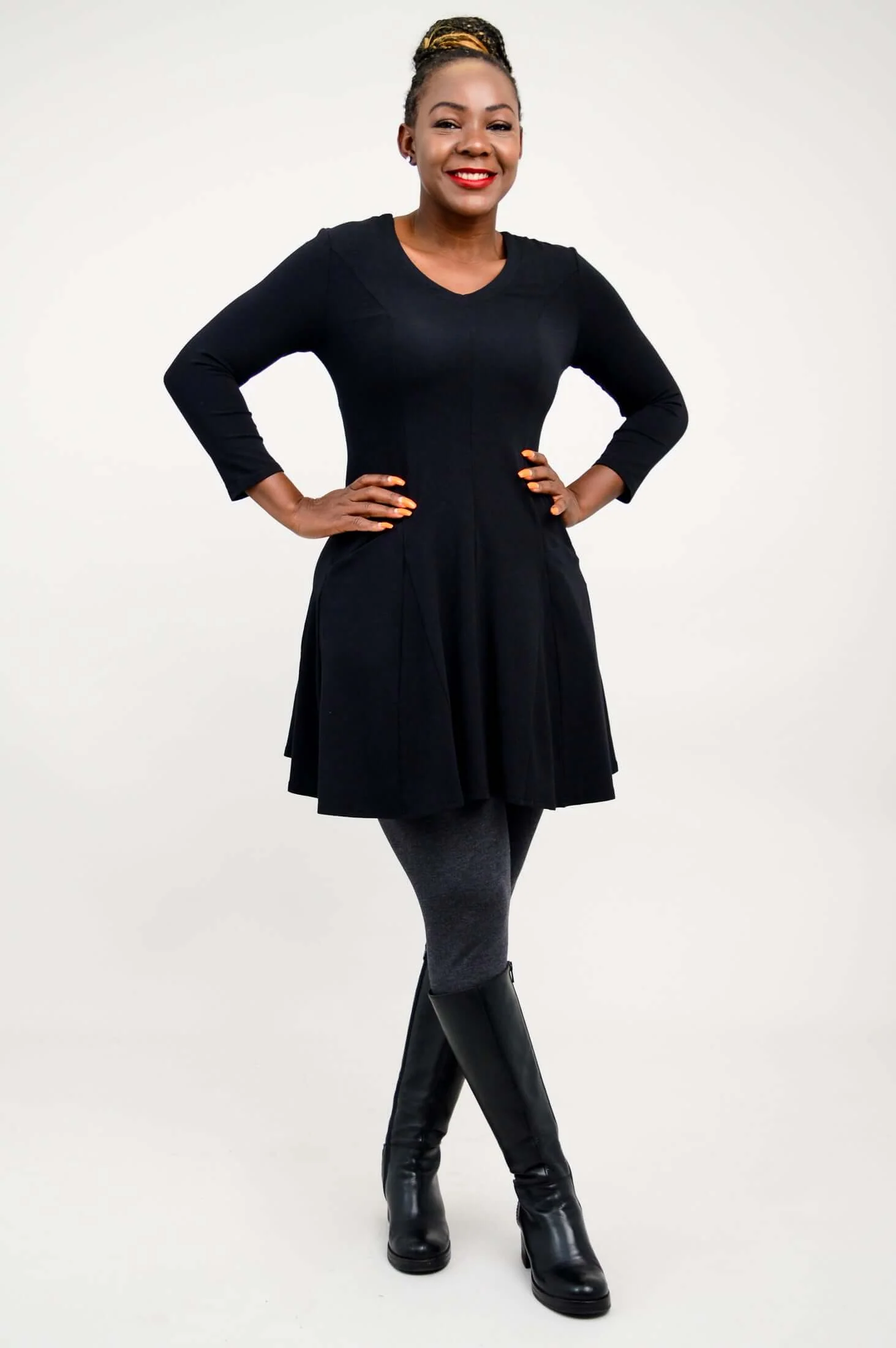 Wilma Tunic, Black, Bamboo - Image 4