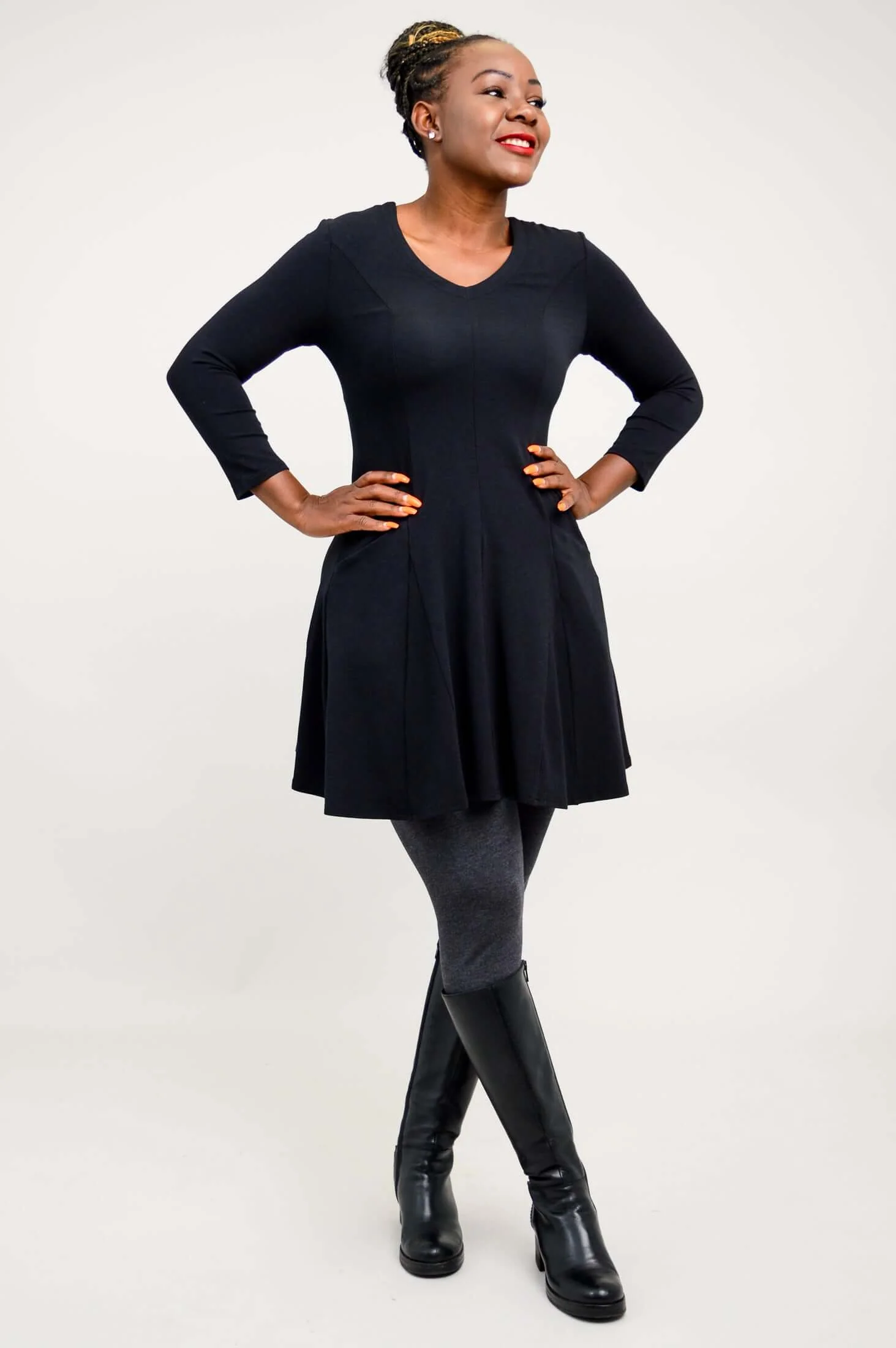 Wilma Tunic, Black, Bamboo - Image 7