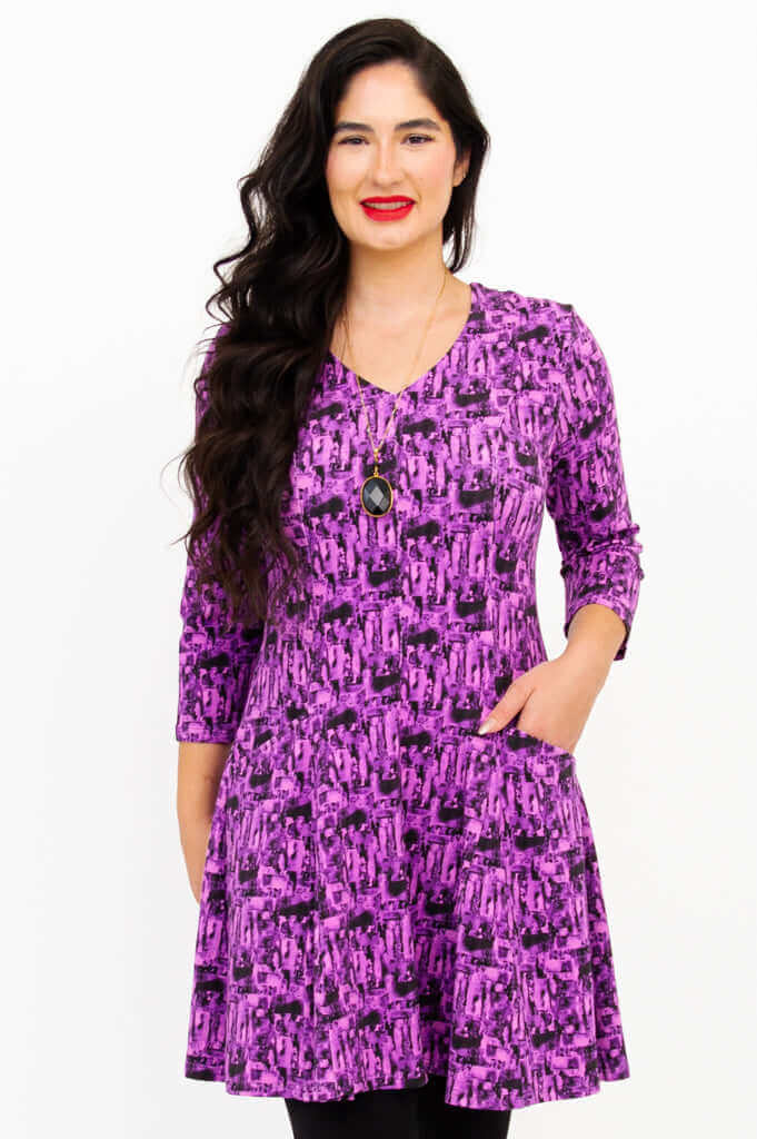 Wilma Tunic, Stoneflower, Bamboo - Final sale