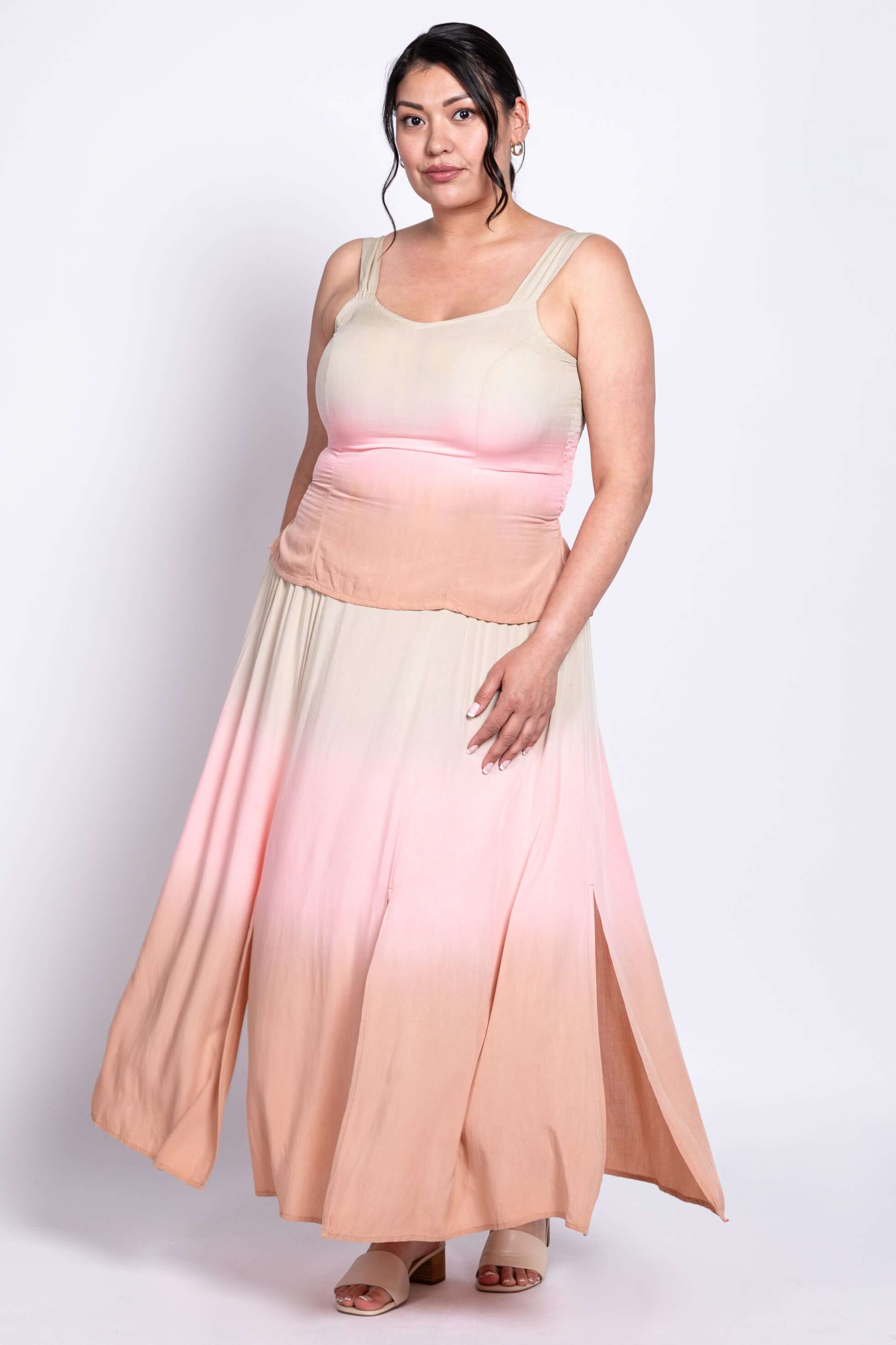 Winsome Tank, Tan Dip-Dye - Image 4