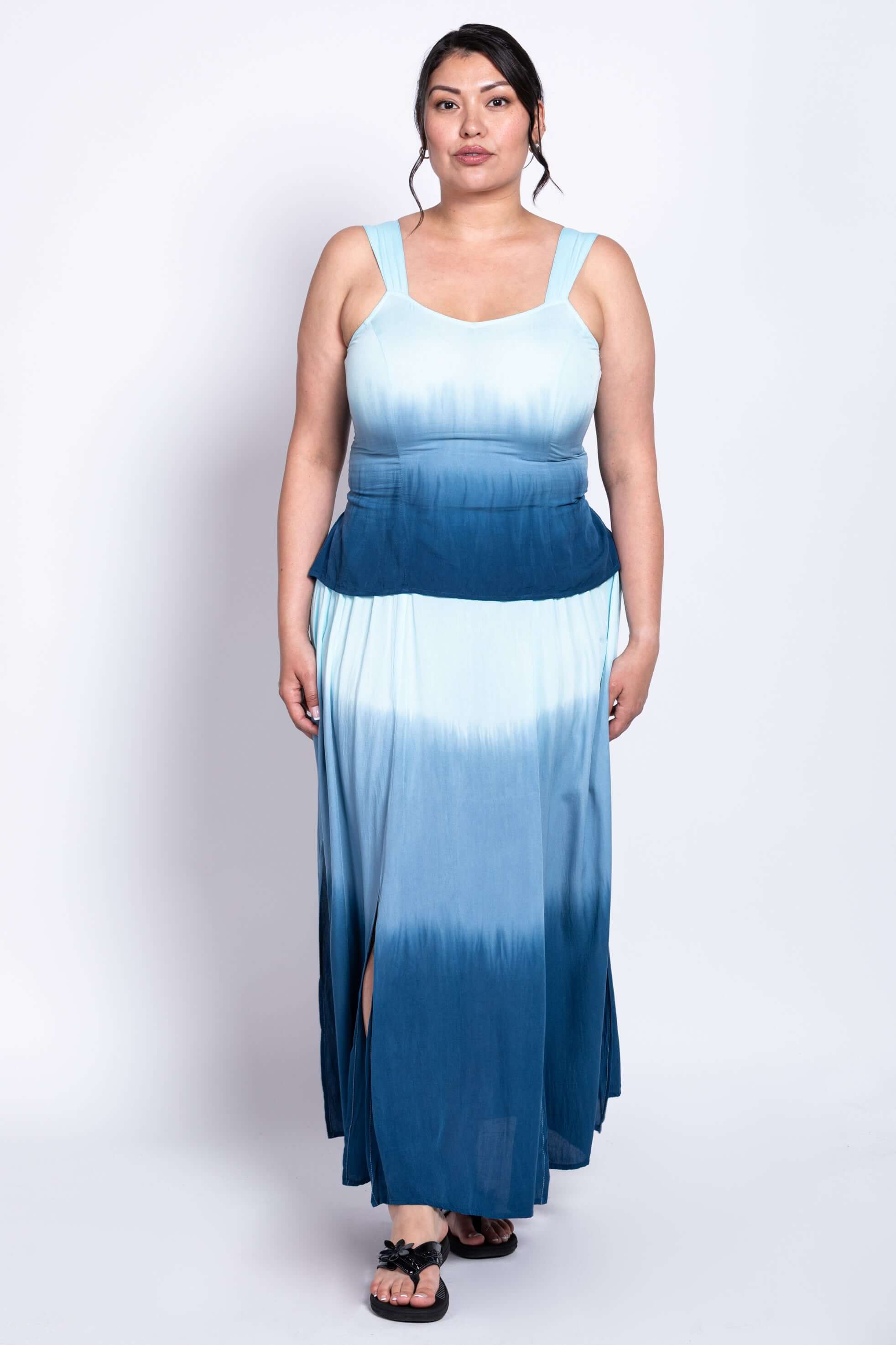 Winsome Tank, Turquoise Dip-Dye - Image 2